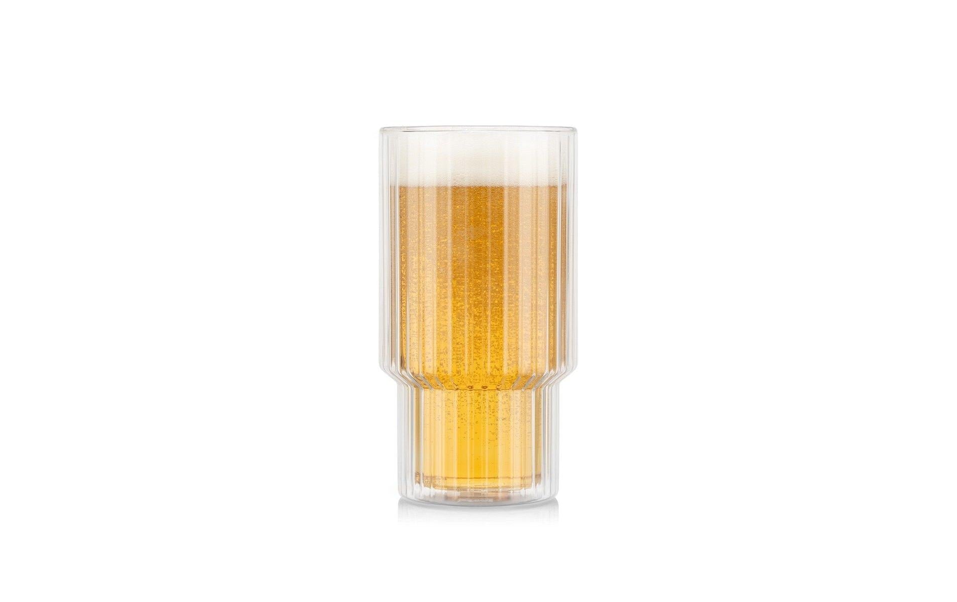 Bodum Navalia Doppelwandglas – 0,50 l, Borosilikatglas, transparent, doppelwandig, 2 Stück