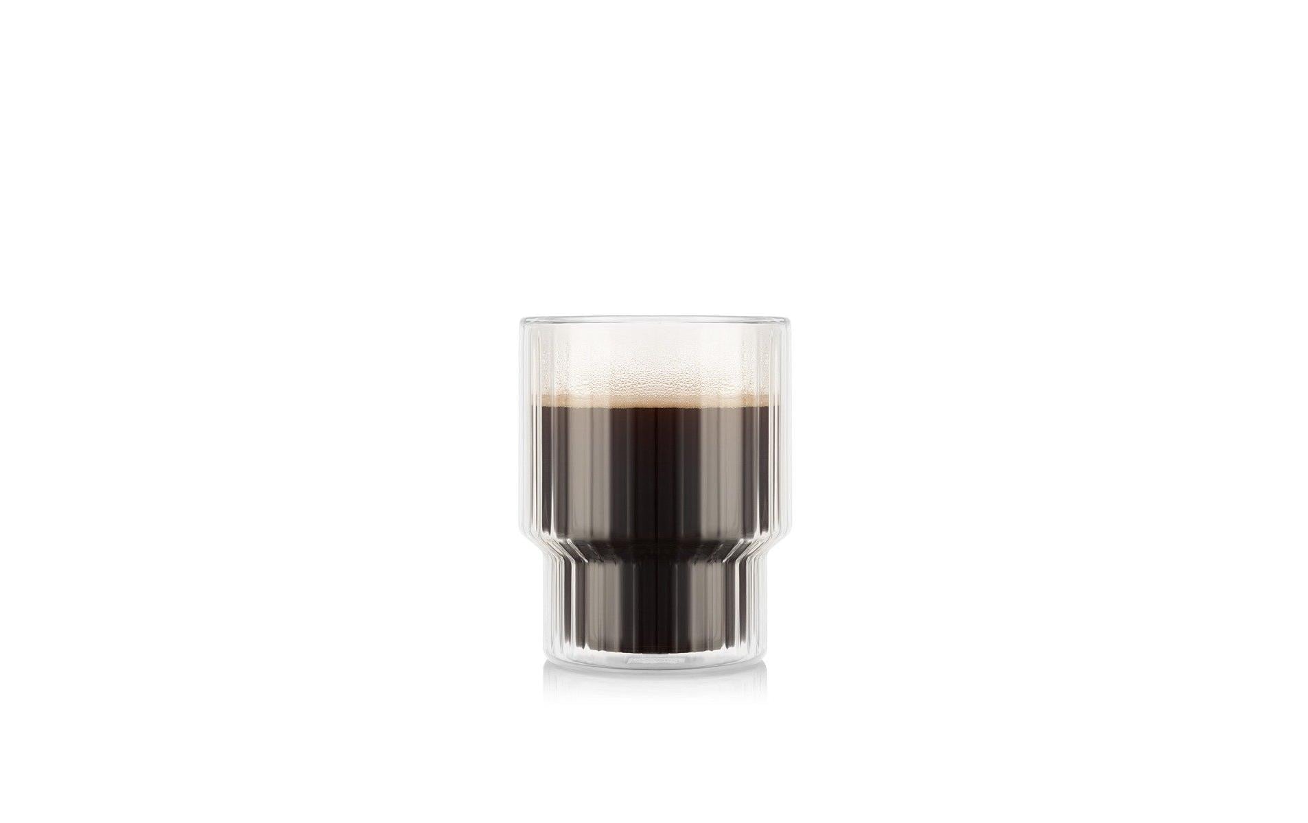 Bodum Doppelwandgläser – 2er Set, 350 ml, Ø 8,6 cm, Borosilikatglas, Transparent, doppelwandig, stapelbar