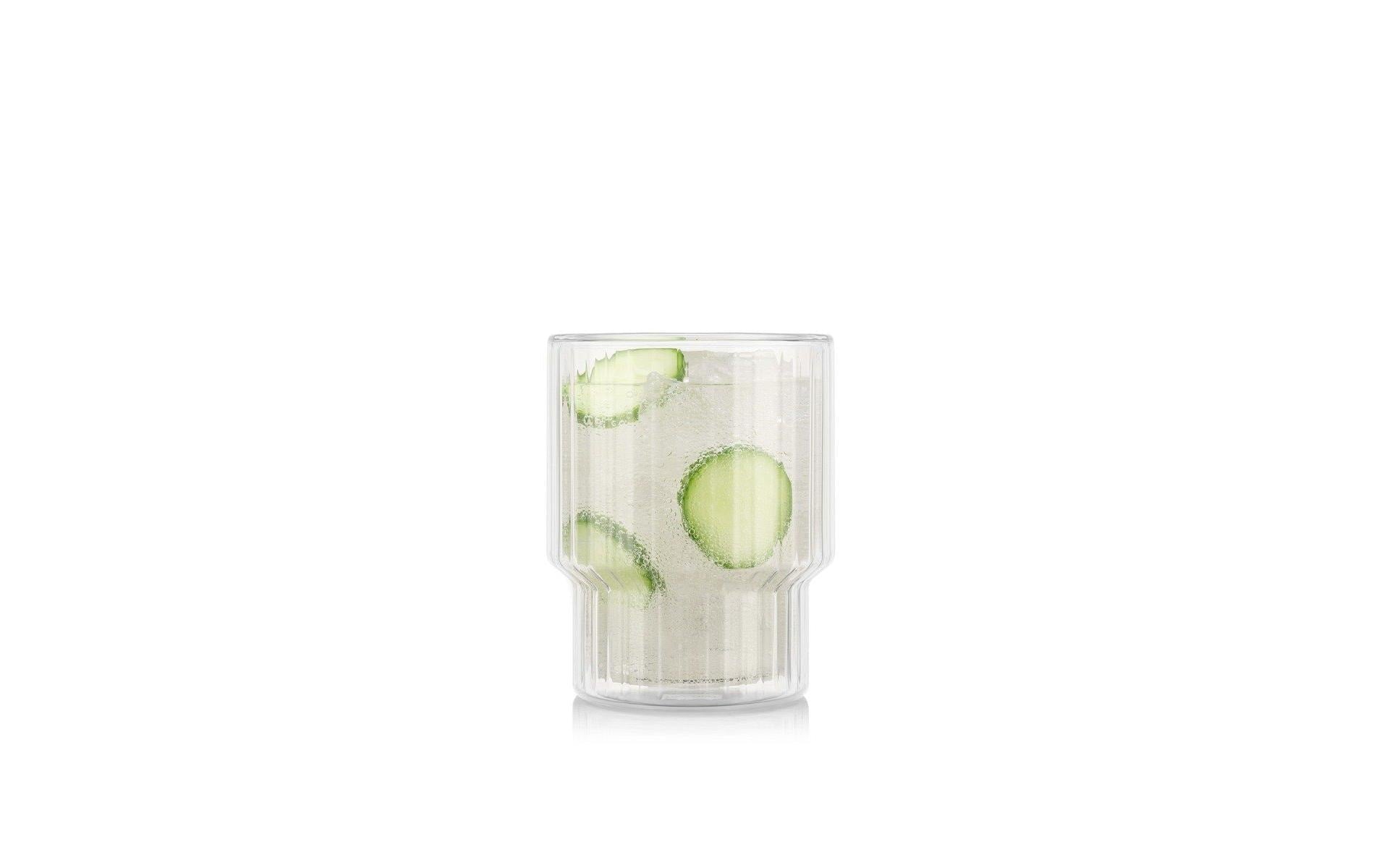 Bodum Doppelwandgläser – 2er Set, 350 ml, Ø 8,6 cm, Borosilikatglas, Transparent, doppelwandig, stapelbar