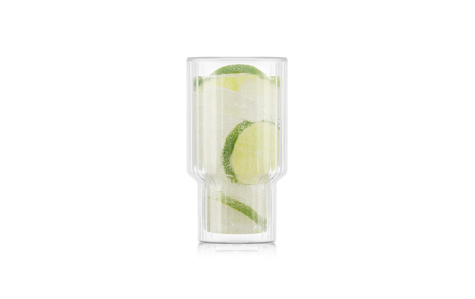 Bodum NAVALIA Trinkglas – 0,25 l, Borosilikatglas, transparent, doppelwandig, 2 Stück