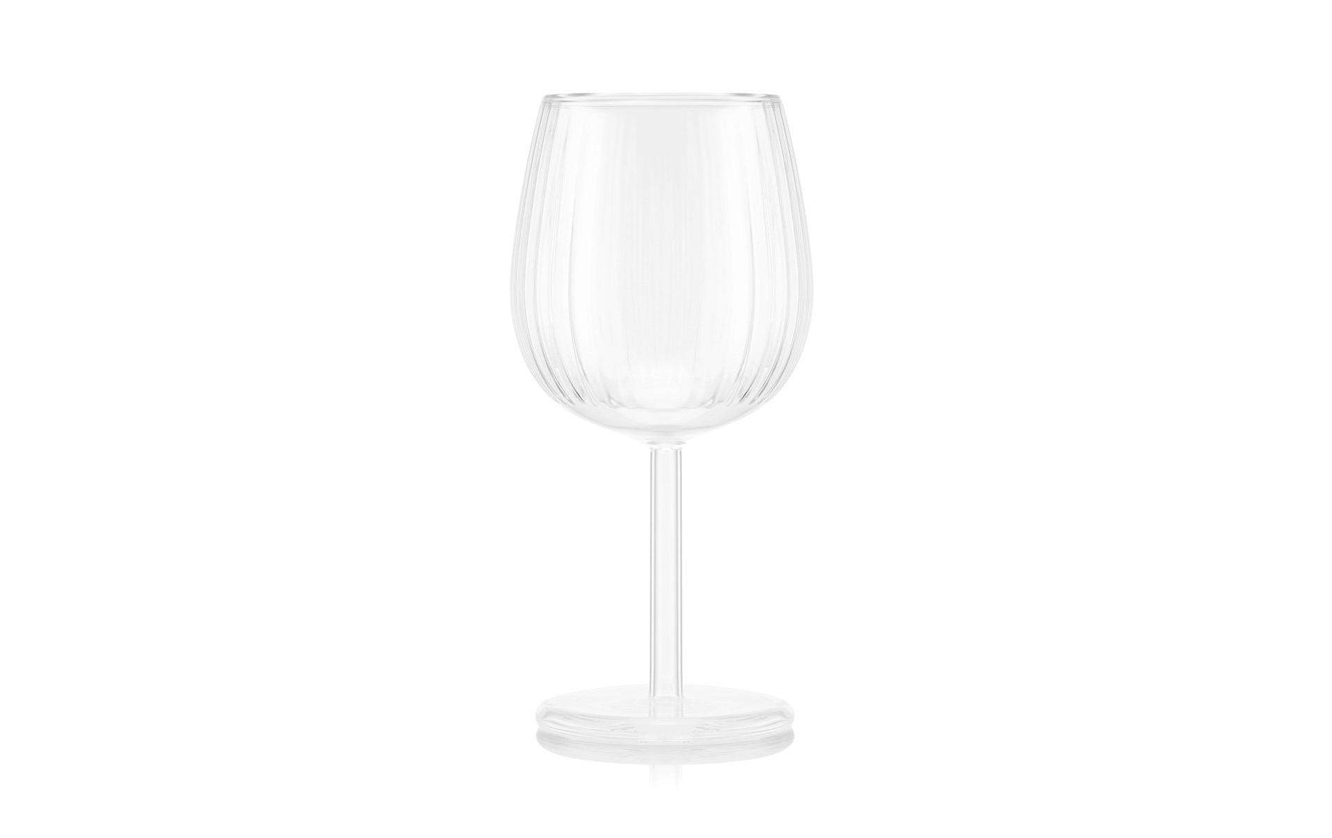 Bodum Douro Rotweinglas – 2er Set, 300 ml, Ø 8,0 cm, Borosilikatglas/Silikon, doppelwandig, spülmaschinenfest