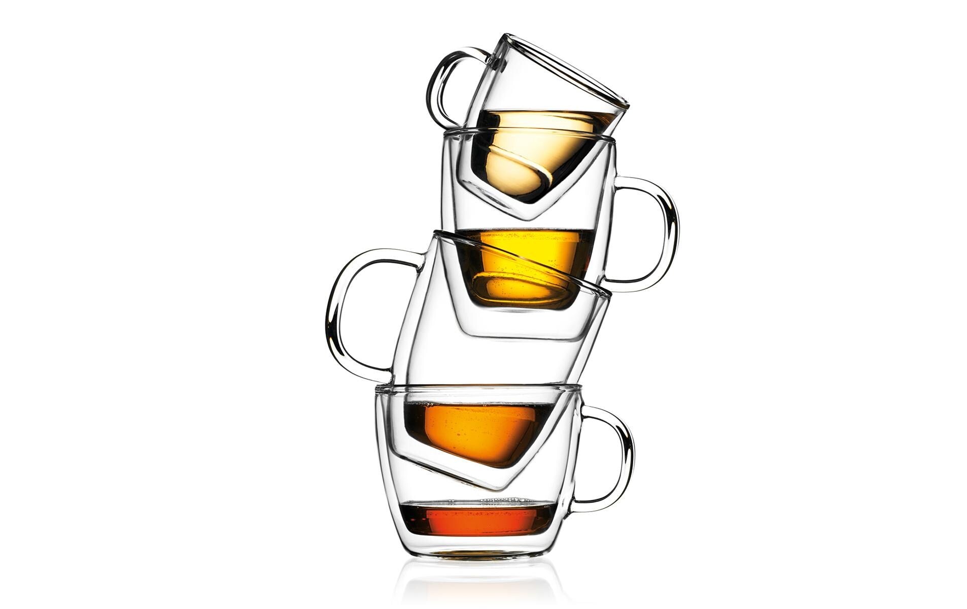 Bodum Kaffeetasse – 2er Set, 450 ml, Ø 13,7 cm, H 12,1 cm, Borosilikatglas, mit Henkel, spülmaschinenfest