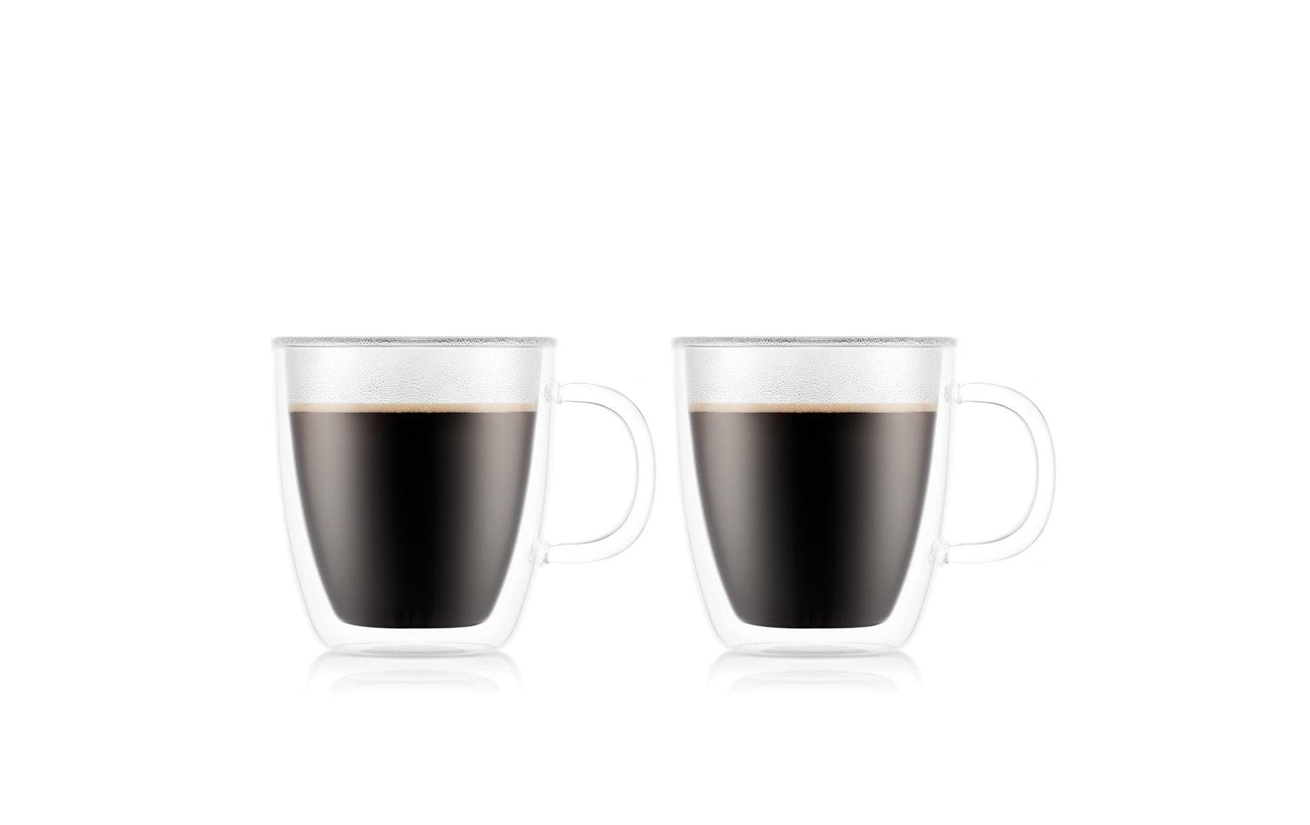 Bodum Bistro Thermo-Glas – 0,30 l, Glas, transparent, doppelwandig, spülmaschinenfest, 2 Stück