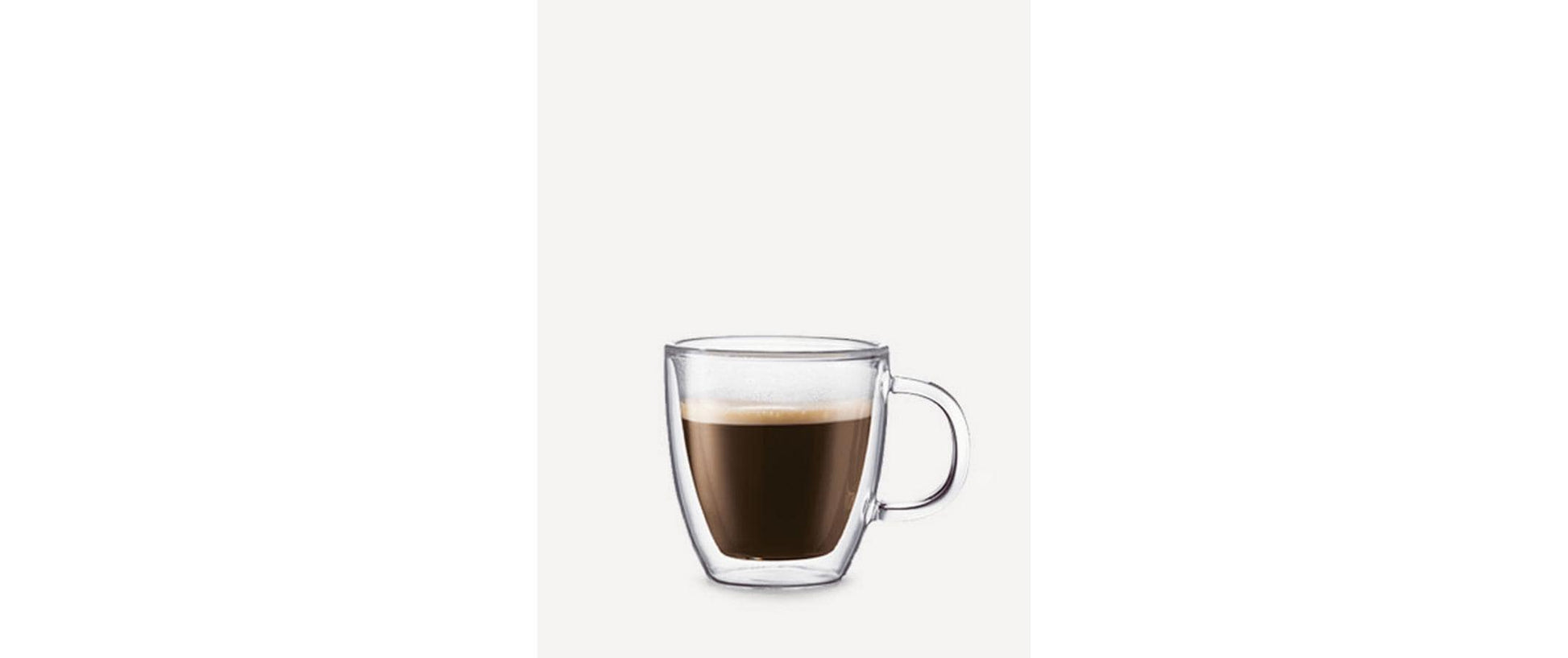 Bodum Bistro Thermoglas – 0,15 l, Borosilikatglas, transparent, doppelwandig, spülmaschinengeeignet, 2 Stück