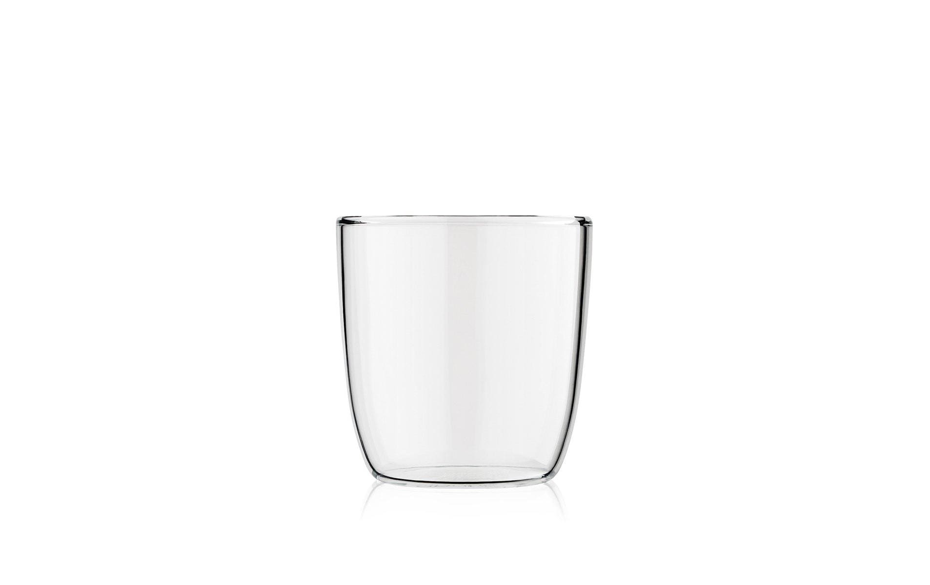 Bodum Trinkglas KVADRANT – 4er Set, 200 ml, Ø 6,0 cm, H 6,3 cm, Borosilikatglas, spülmaschinenfest
