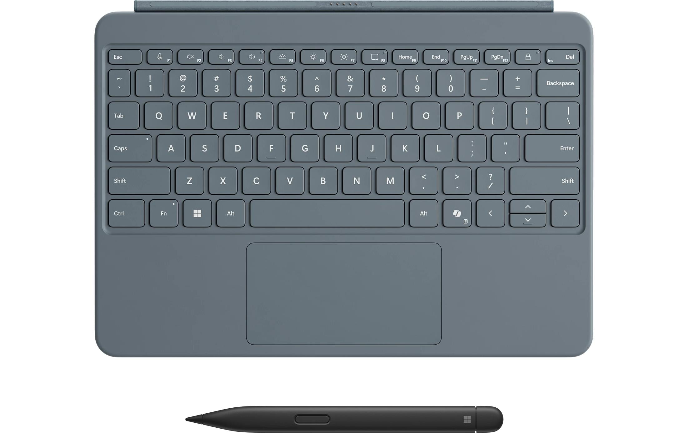 Microsoft Surface Pro Tastatur + Stift – für Surface Pro 12, Alcantara, grau