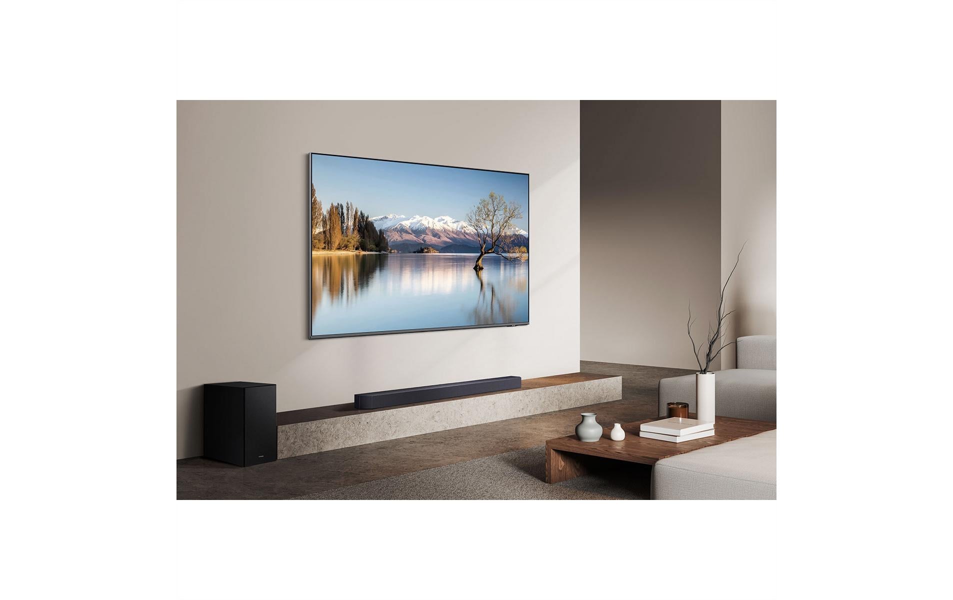 Samsung Q-Serie HW-Q600F – Soundbar mit kabellosem Subwoofer – 3.1.2, 380 W, für Samsung Q-Symphony, Schwarz