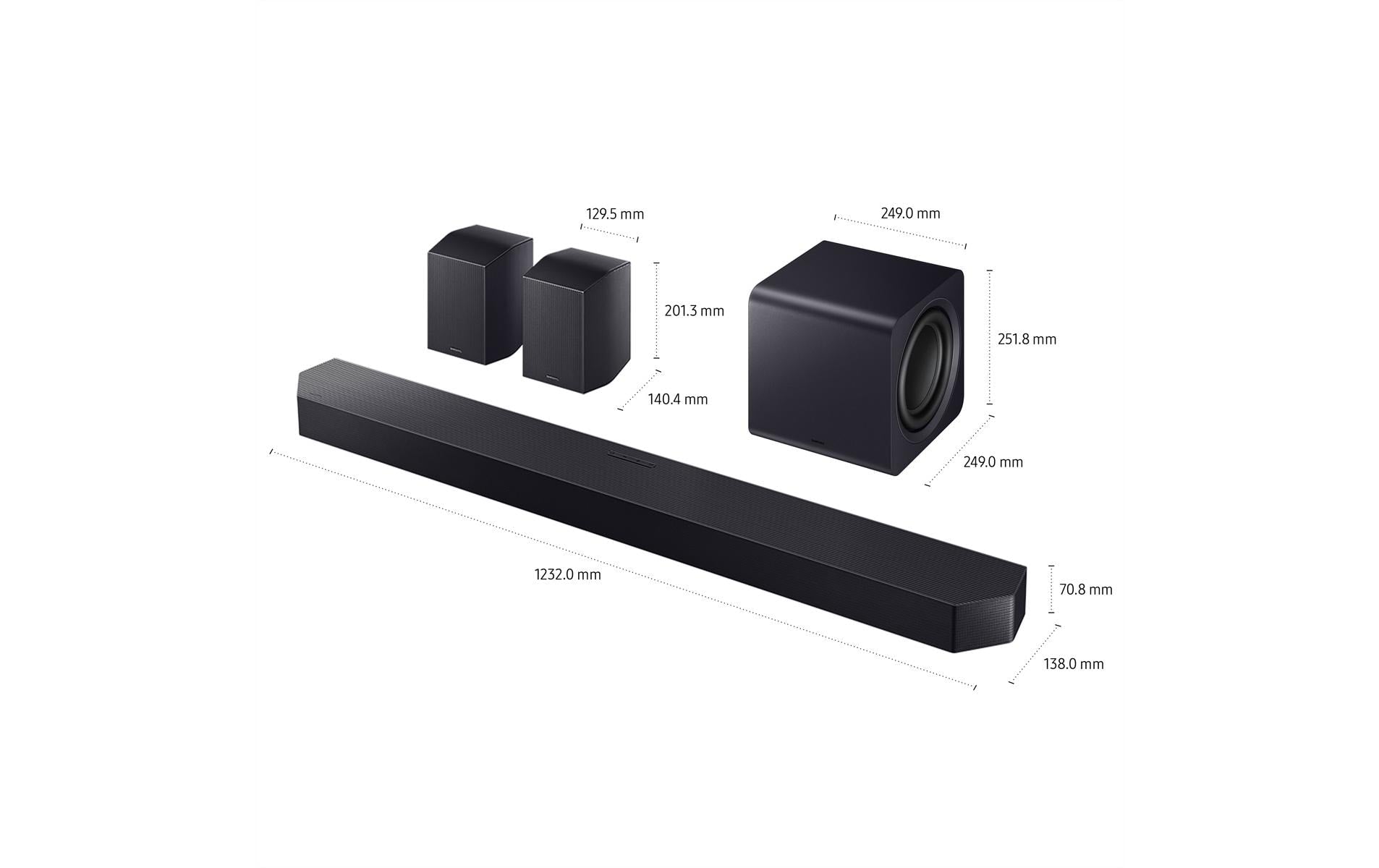Samsung HW-Q990F – Soundbar mit kabellosem Subwoofer – 11.1.4, 756 W, für Apple AirPlay 2 und mehr, Schwarz