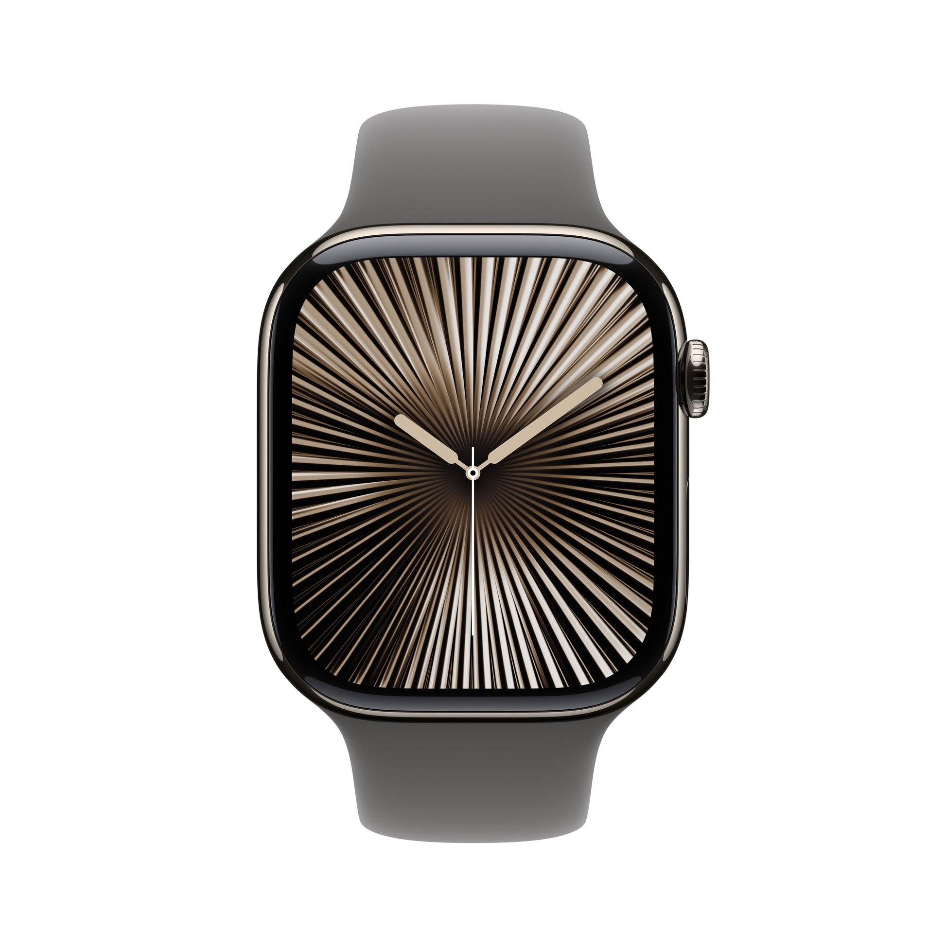 Apple Watch Series 10 46 mm GPS + Cellular – Titan, Sportarmband Stein Grau, M/L, 50 m, für iPhone
