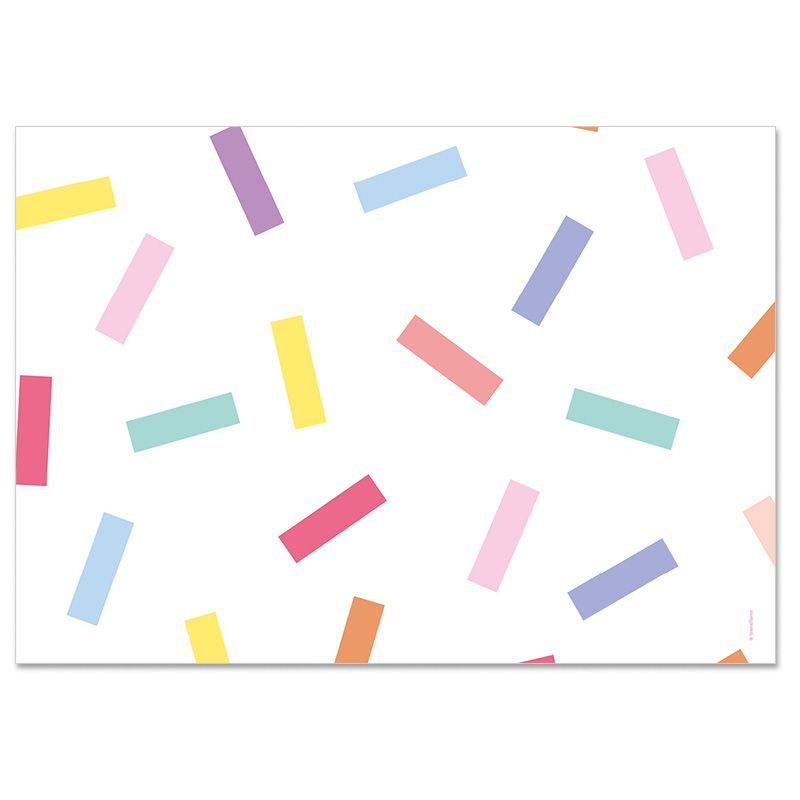 Trendform Tischset – Papier, Motiv Konfetti, 42 × 29,7 cm – 48 Stk.