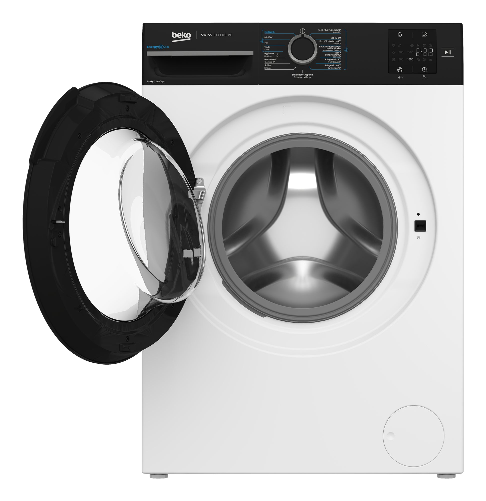 Beko Waschmaschine WM218 – 8 kg, 1400 U/min, Invertermotor, Energieklasse A – weiss