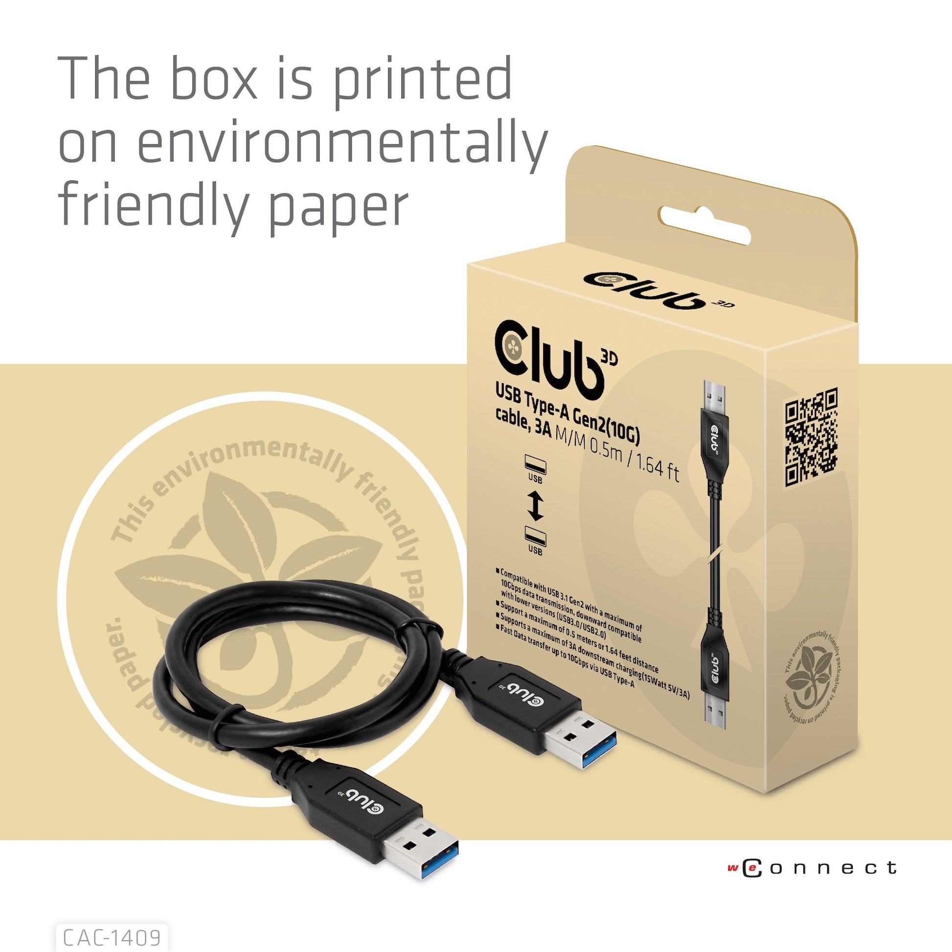 CLUB3D Club 3D – USB-Kabel, USB-A zu USB-A, 0,5 m, USB 3