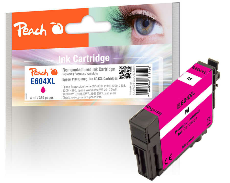 Peach Tintenpatrone – Epson 604XL, Einzelpackung, Magenta