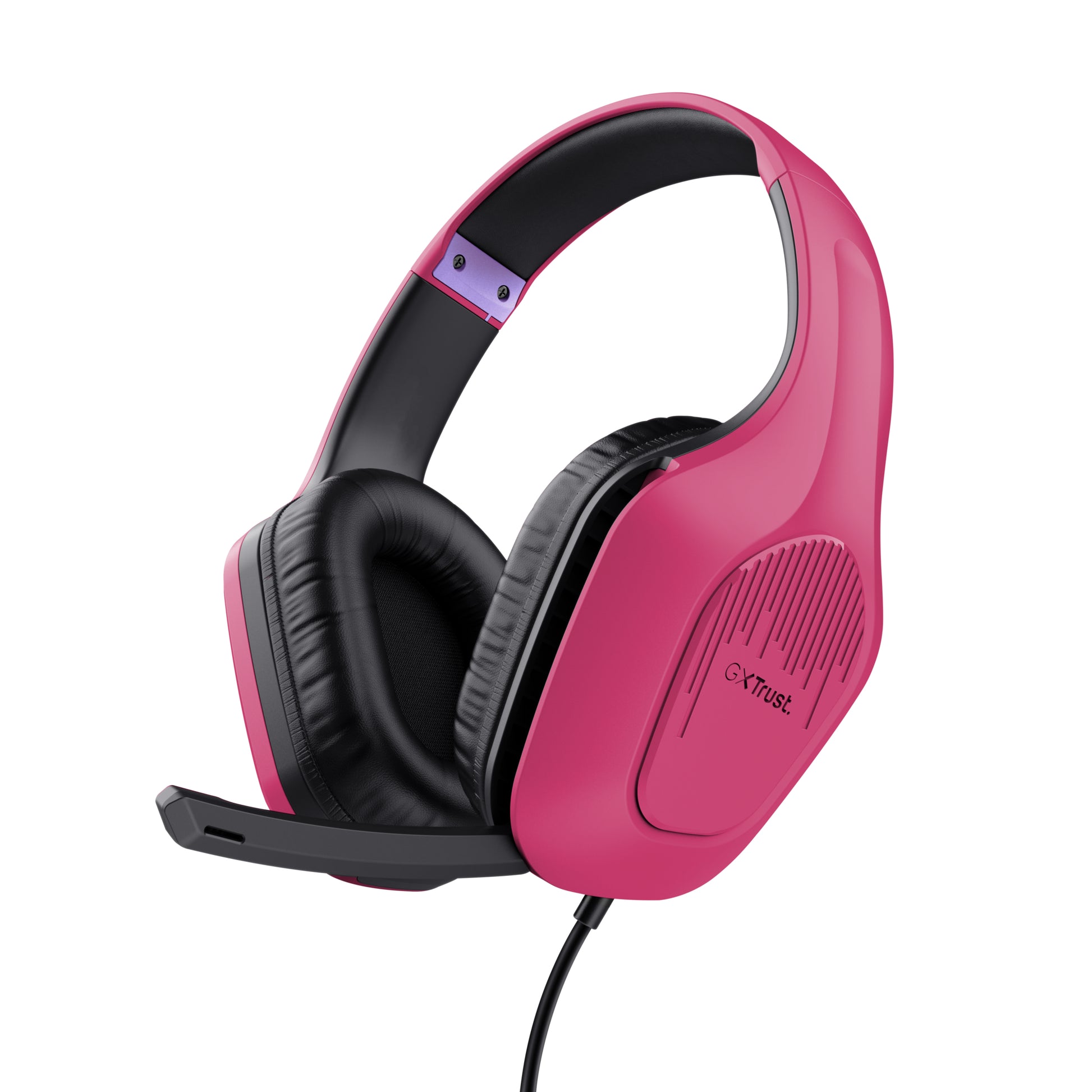 Trust GXT415 Zirox Gaming-Headset – Over-Ear, Stereo, Kabelgebunden, 3,5 mm Klinke, Rosa