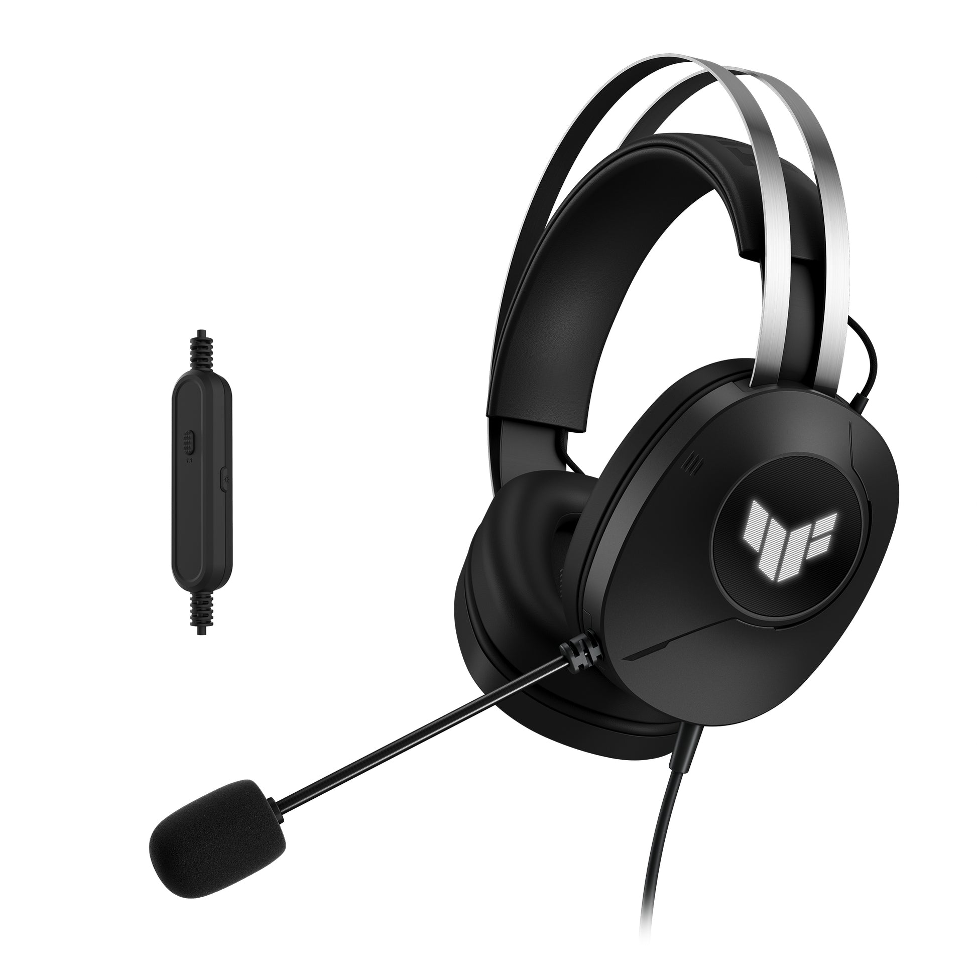 ASUS TUF Gaming H1 Gen II Gaming-Headset – Over-Ear, Stereo, Kabelgebunden, USB-A, Schwarz