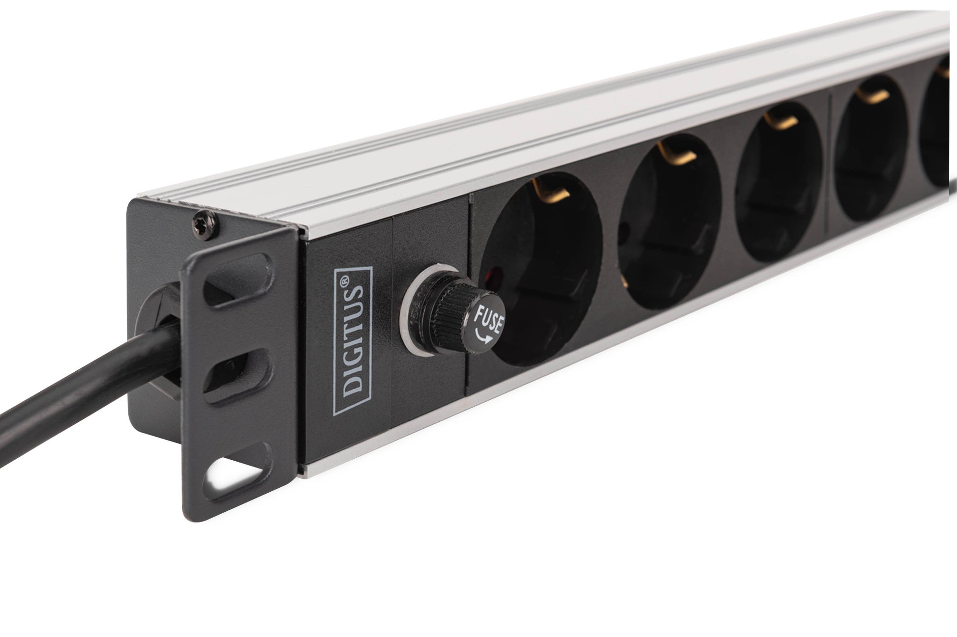 Digitus DN-95437 Rack-PDU – 1U, horizontal/vertikal, 9× Schuko (Typ F), IEC C14, 250 V/16 A, 2 m