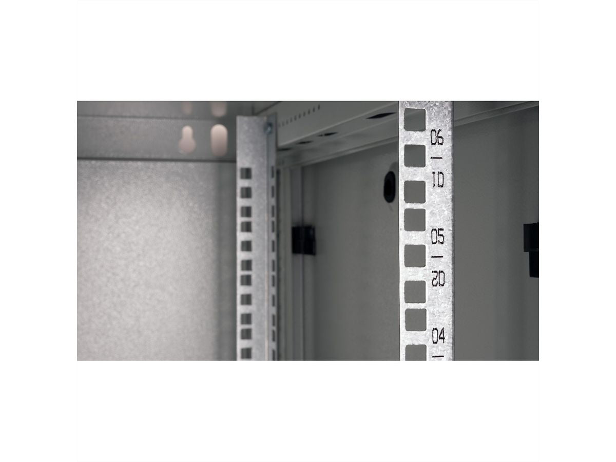 ROLINE Basic Plus – 19" Wandverteiler 6U, IP20, abschliessbar, 600 × 600 × 379 mm, lichtgrau, Stahl