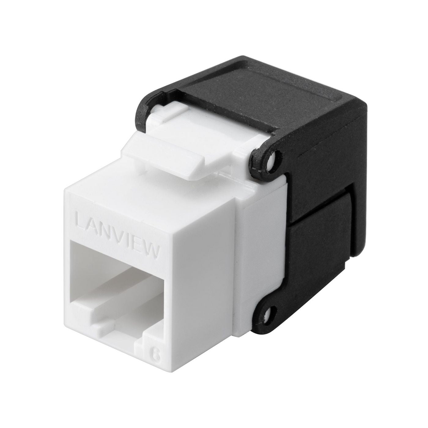 Lanview LVN128078 RJ-45-Kupplung – RJ-45 zu RJ-45, Cat6, U/UTP, Flach, Schwarz, 1 Stück