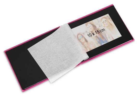 Hama Fotoalbum Wiro Fine Art – blau, mit Pergaminzwischenblättern, Papier, 240 × 170 mm