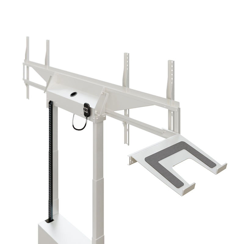 Hagor Bodenständer – 46–65" – VESA 400×400–600×400 – bis 120 kg, Motorisiert, für 2 Displays – Twin Lift FS-DW