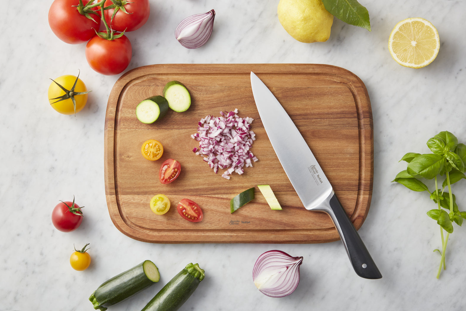 Tefal Jamie Oliver Messerblock – 6-teilig – Holz – Braun