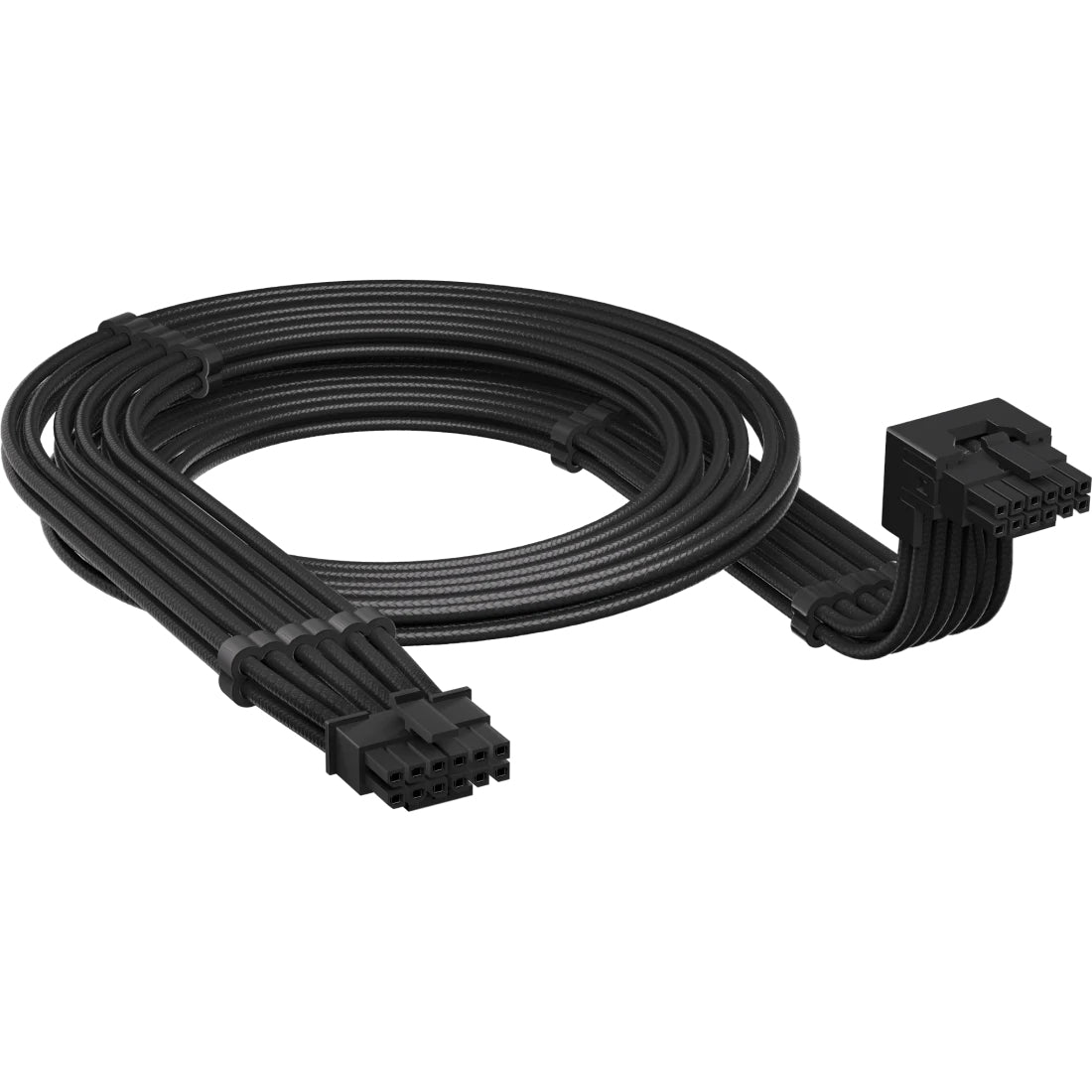 Corsair PCIe Stromkabel – PCIe 12V 2×6 (abgewinkelt) – PCIe 12V 2×6 (gerade), 0,65 m, schwarz