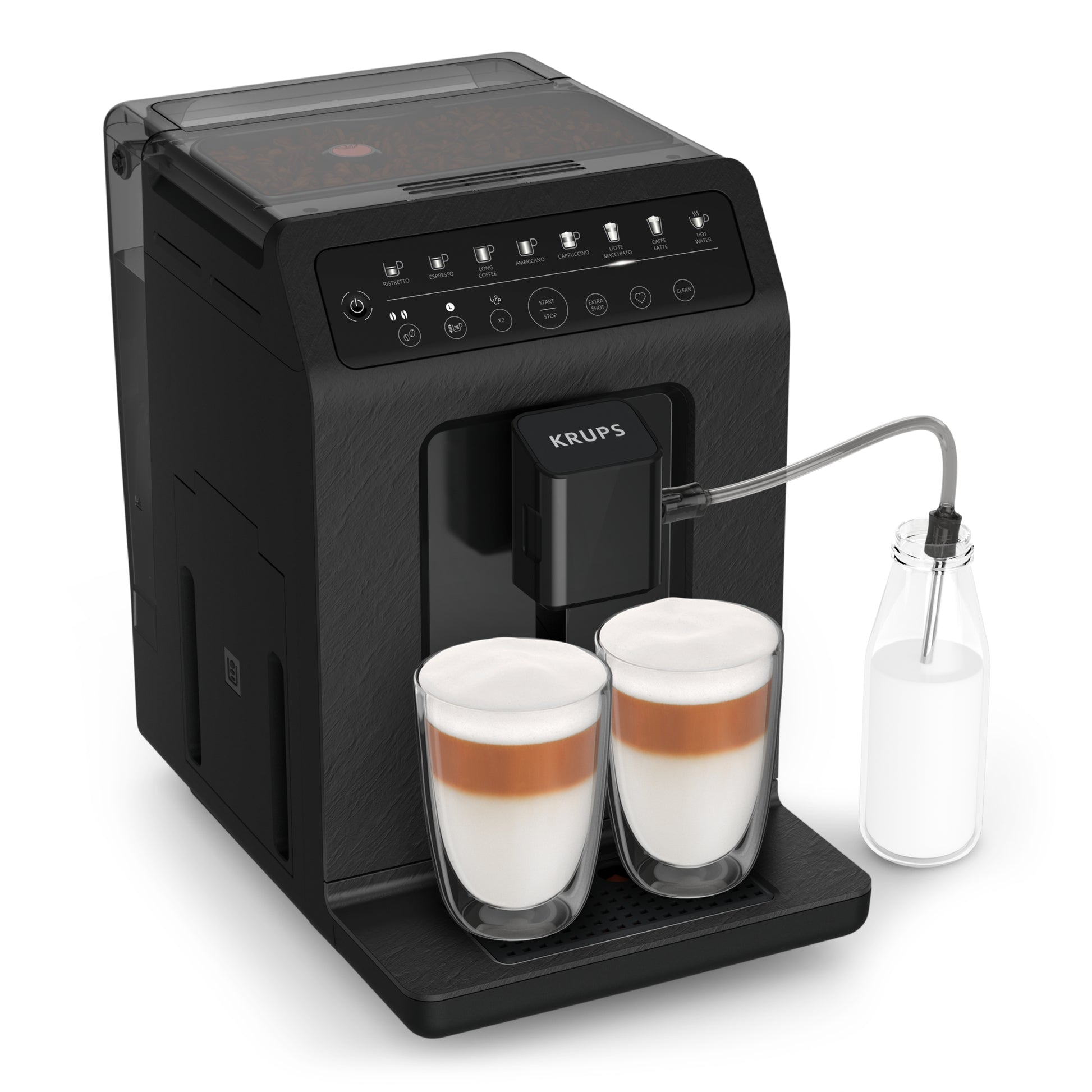Krups Kaffeevollautomat – 2,3 l, 260 g, 2 Tassen, Schwarz