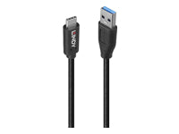 Lindy USB-A auf USB-C Kabel – USB 3.2 Gen 2 (10 Gbit/s) – 1 m – TPE-Mantel – Schwarz