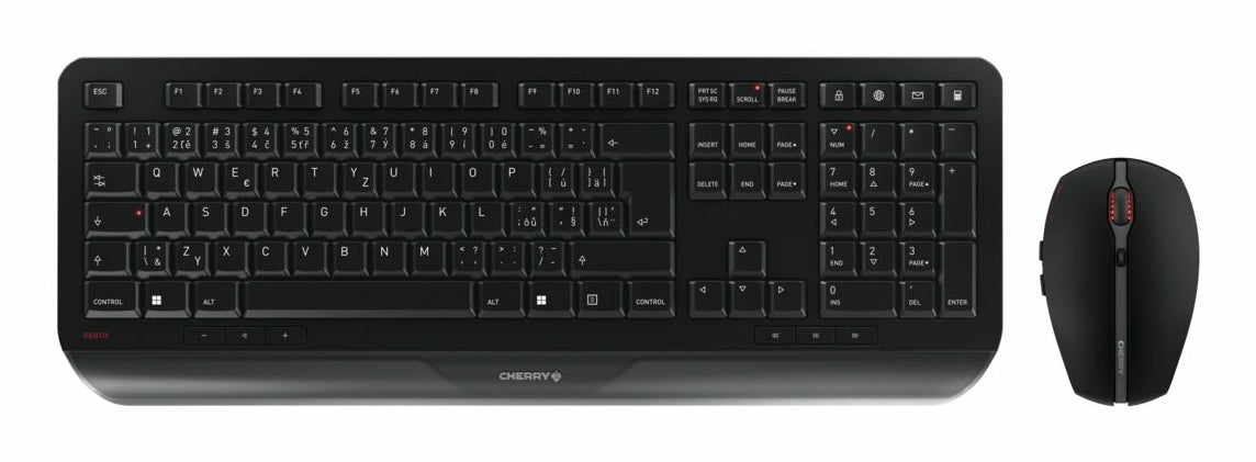 CHERRY Gentix Desktop – Tastatur, kabellos (2,4 GHz), Fullsize (mit Ziffernblock), Membran – für Windows