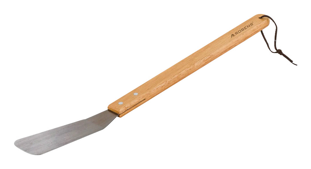 Robens Plancha-Spachtel 51 × 5 cm, Eiche/Edelstahl, Silber/Holz