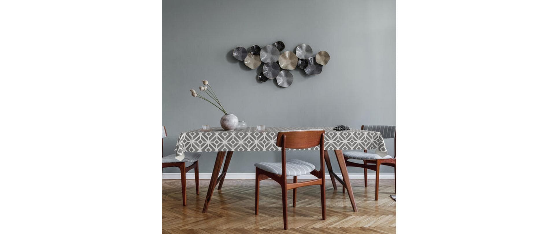 d-c-fix Tischdecke – 140×180 cm, PP, Grau/Weiss, Kariert