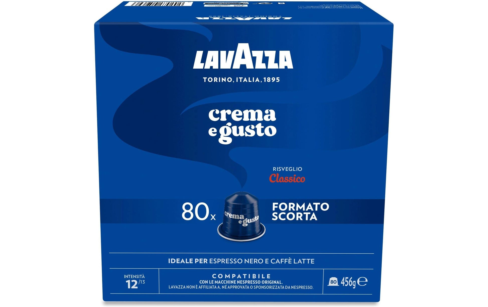 Lavazza Crema e Gusto Classico – Kapseln für Nespresso – Espresso, Intensität 12, 80 Kapseln