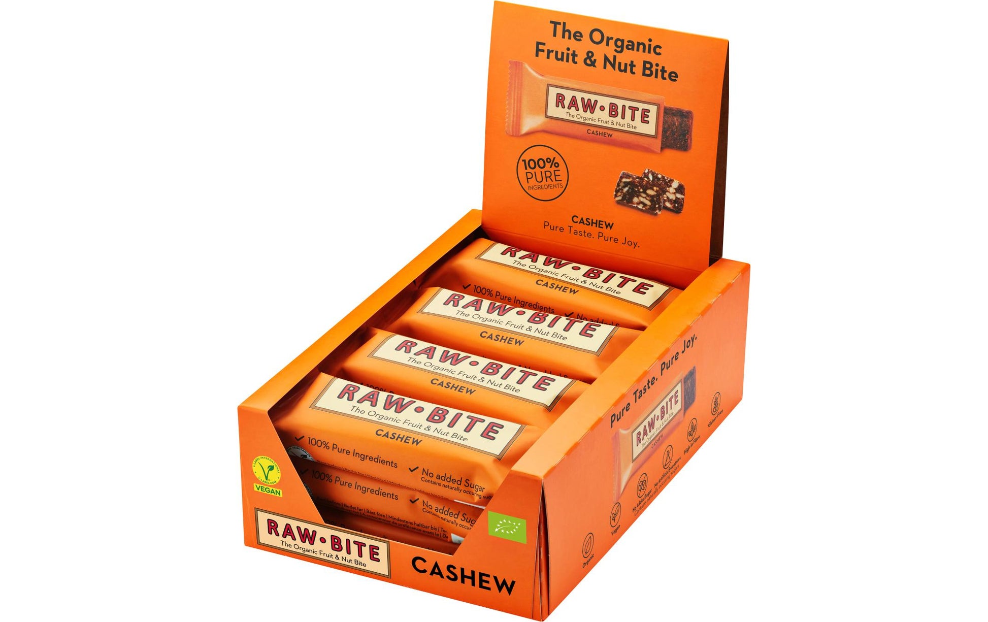 Rawbite Rohkostriegel Cashew, bio, glutenfrei – 12 × 50 g