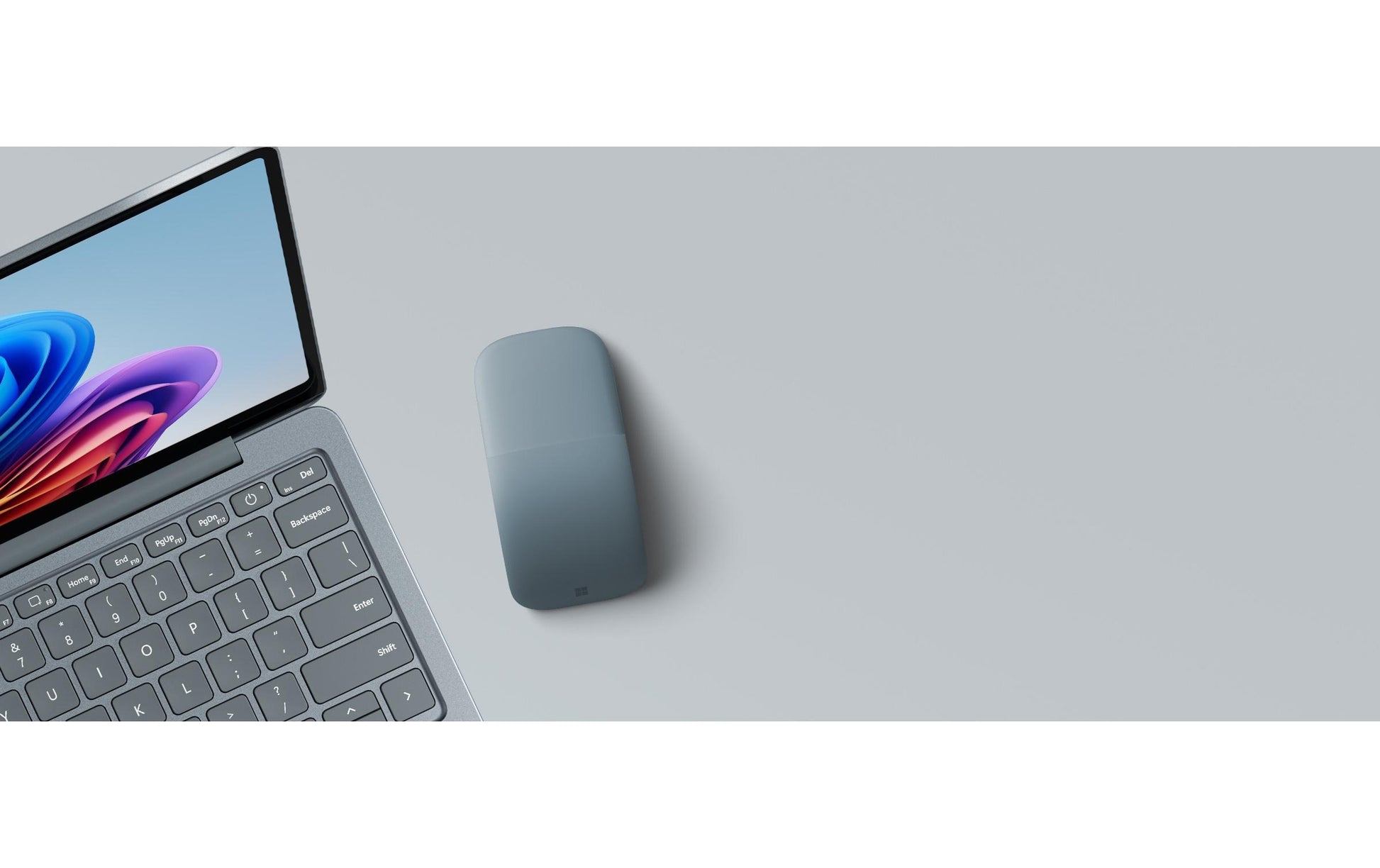 Microsoft Surface Arc Ocean Maus – kabellos, Bluetooth, blau