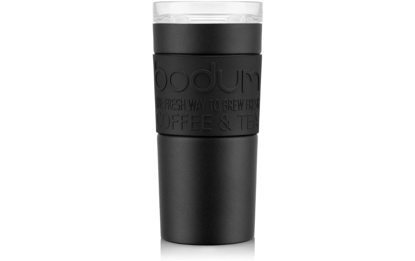 Bodum Thermobecher 11093-01PS-10 – 350 ml, Ø 8,1 cm, H 17,6 cm, Kunststoff/Edelstahl, mit Deckel, doppelwandig