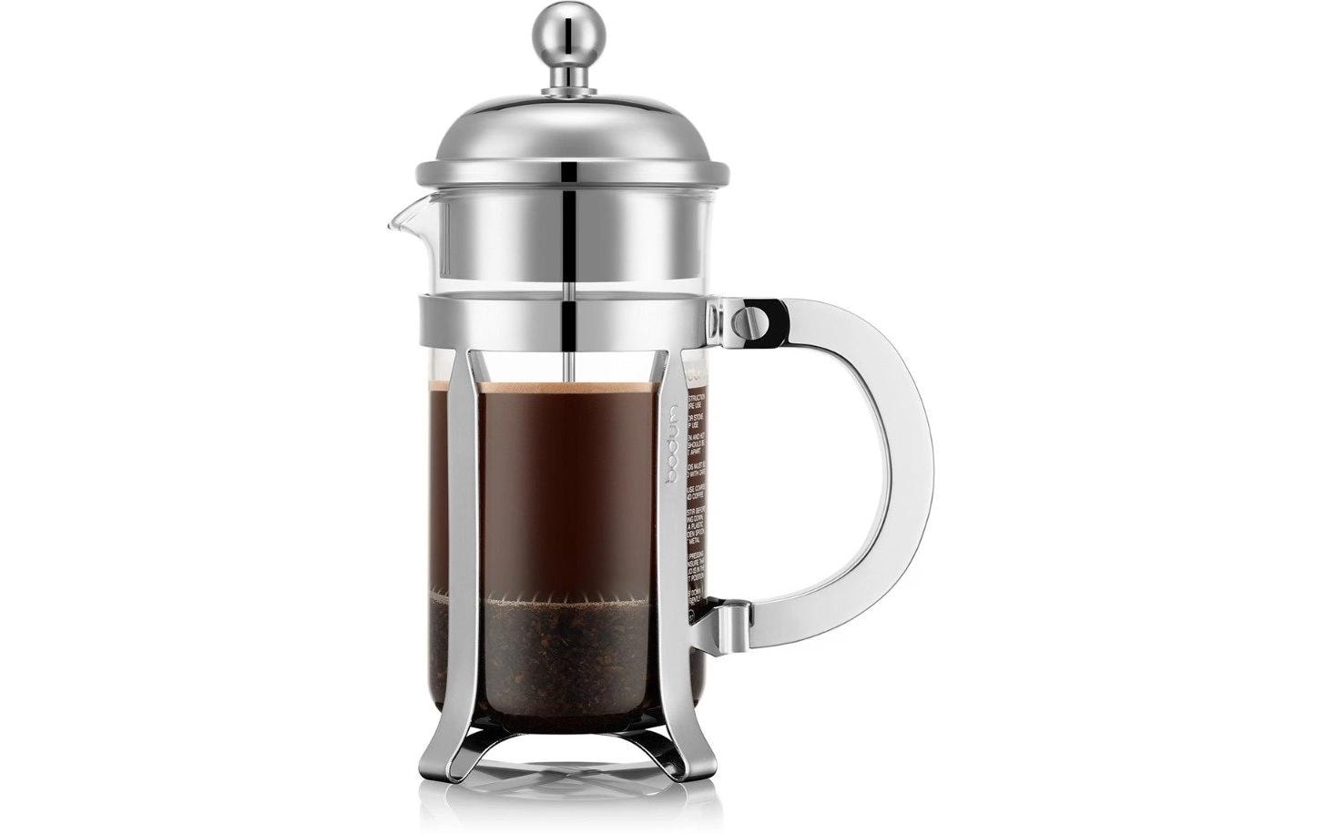 Bodum Chambord French Press Kaffeebereiter – 0,35 l, 3 Tassen, Silber