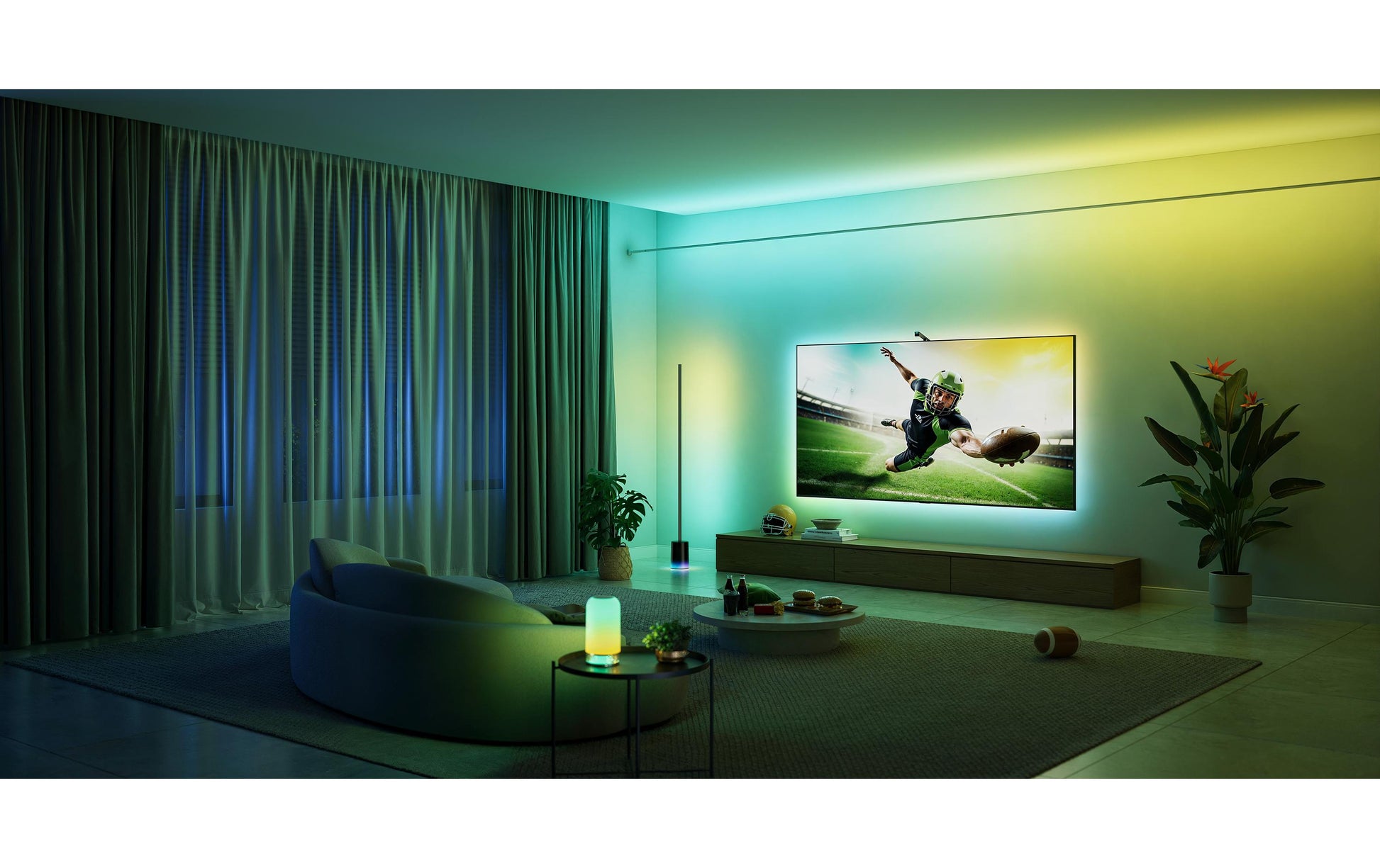 Govee LED-Strip Skyline Kit – 4 m, 2200–6500 K/mehrfarbig, WLAN, Bluetooth, Matter, für Alexa – Weiss