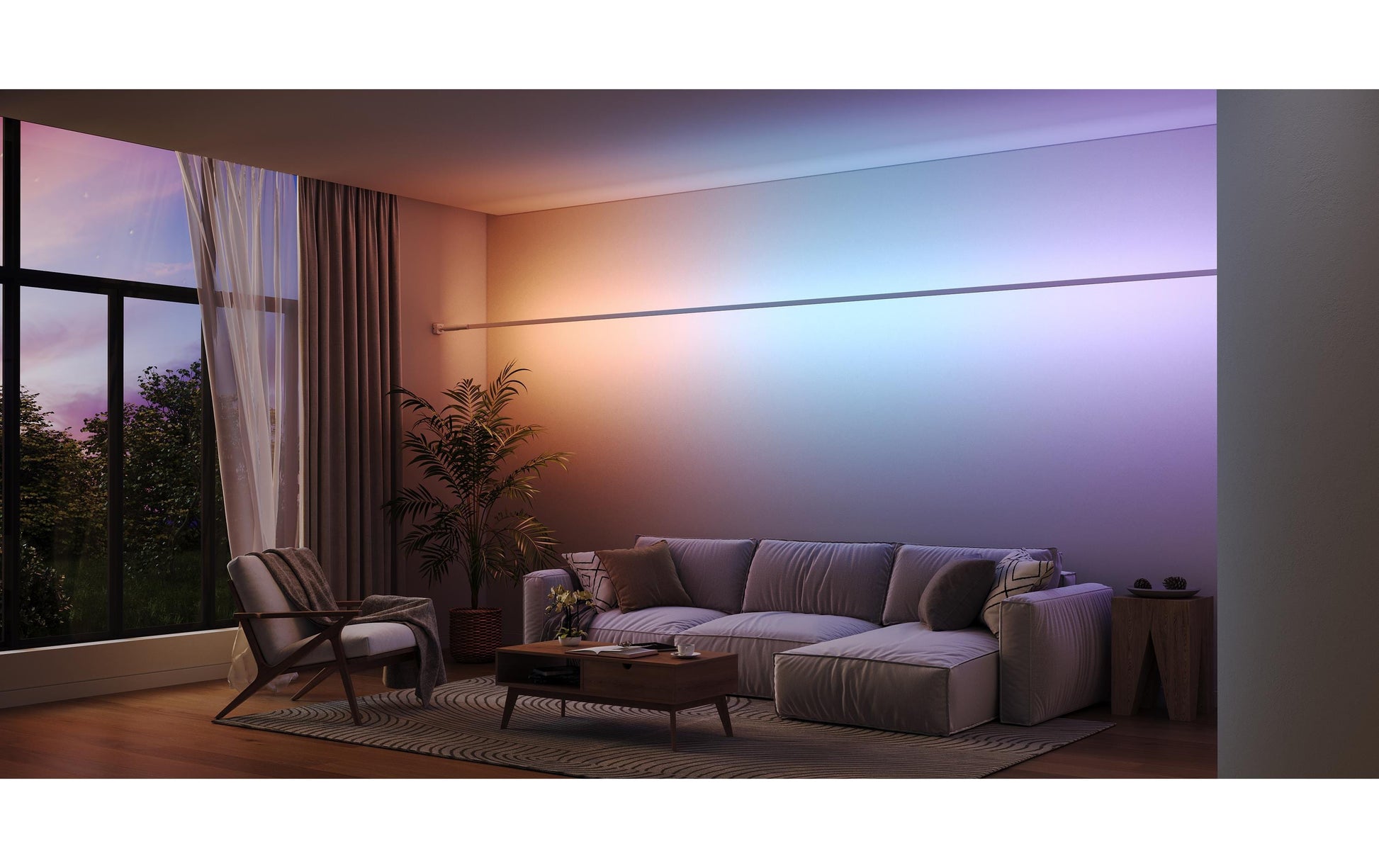 Govee LED-Strip Skyline Kit – 4 m, 2200–6500 K/mehrfarbig, WLAN, Bluetooth, Matter, für Alexa – Weiss