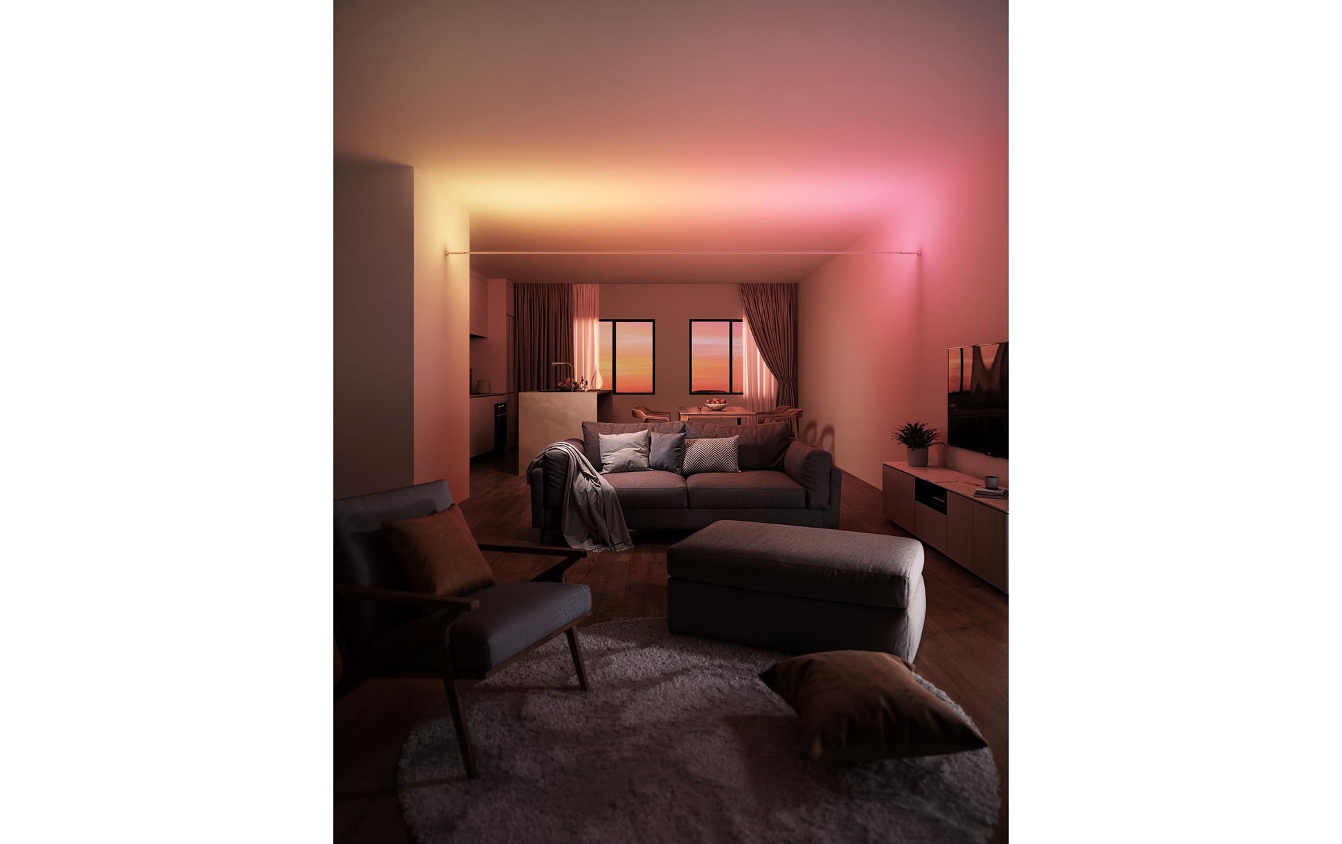 Govee LED-Strip Skyline Kit – 4 m, 2200–6500 K/mehrfarbig, WLAN, Bluetooth, Matter, für Alexa – Weiss