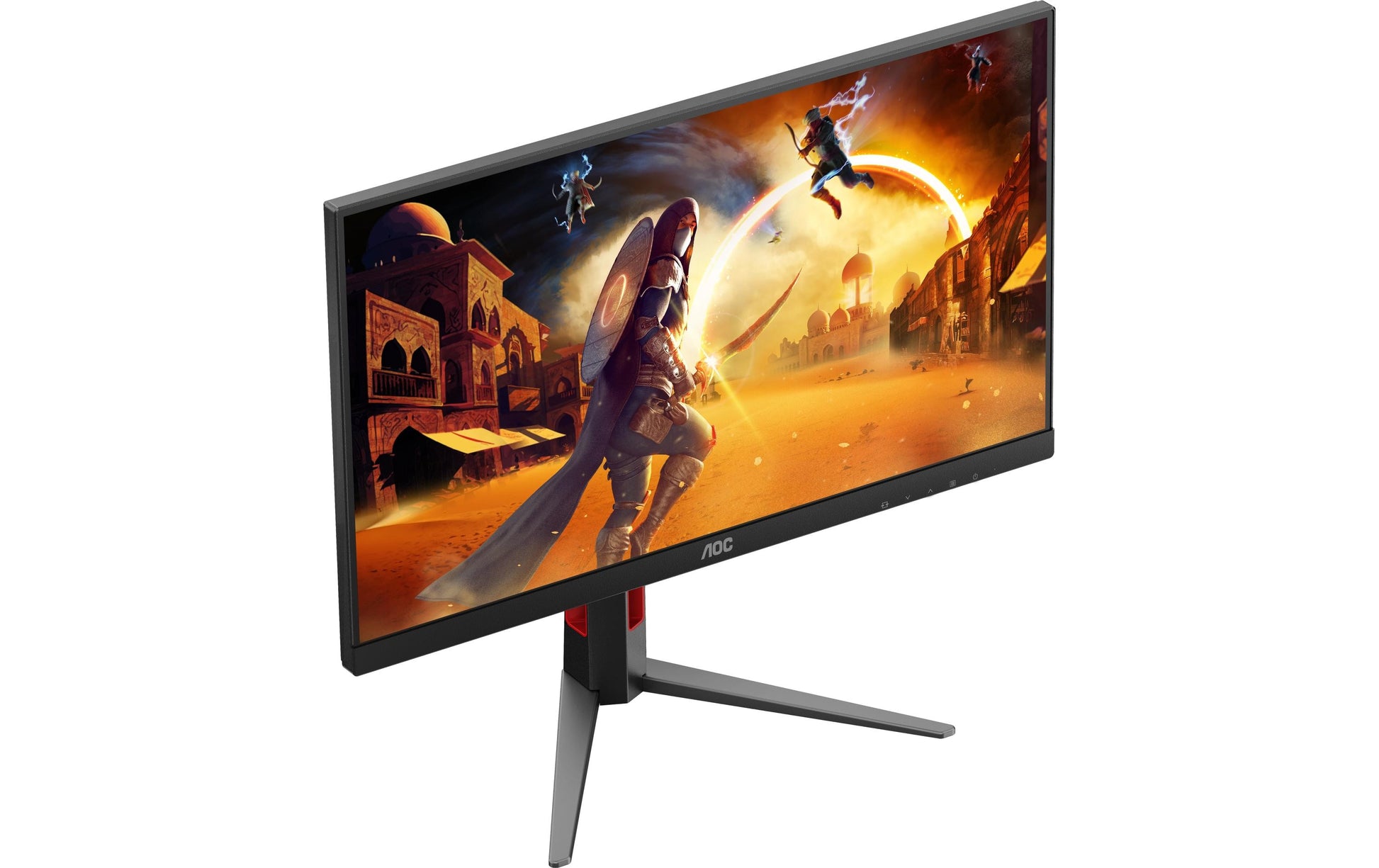 AOC 27G4HA – Monitor, 27", 1920 × 1080 (Full HD), IPS, 200 Hz, Adaptive Sync, Integrierte Lautsprecher, Rot