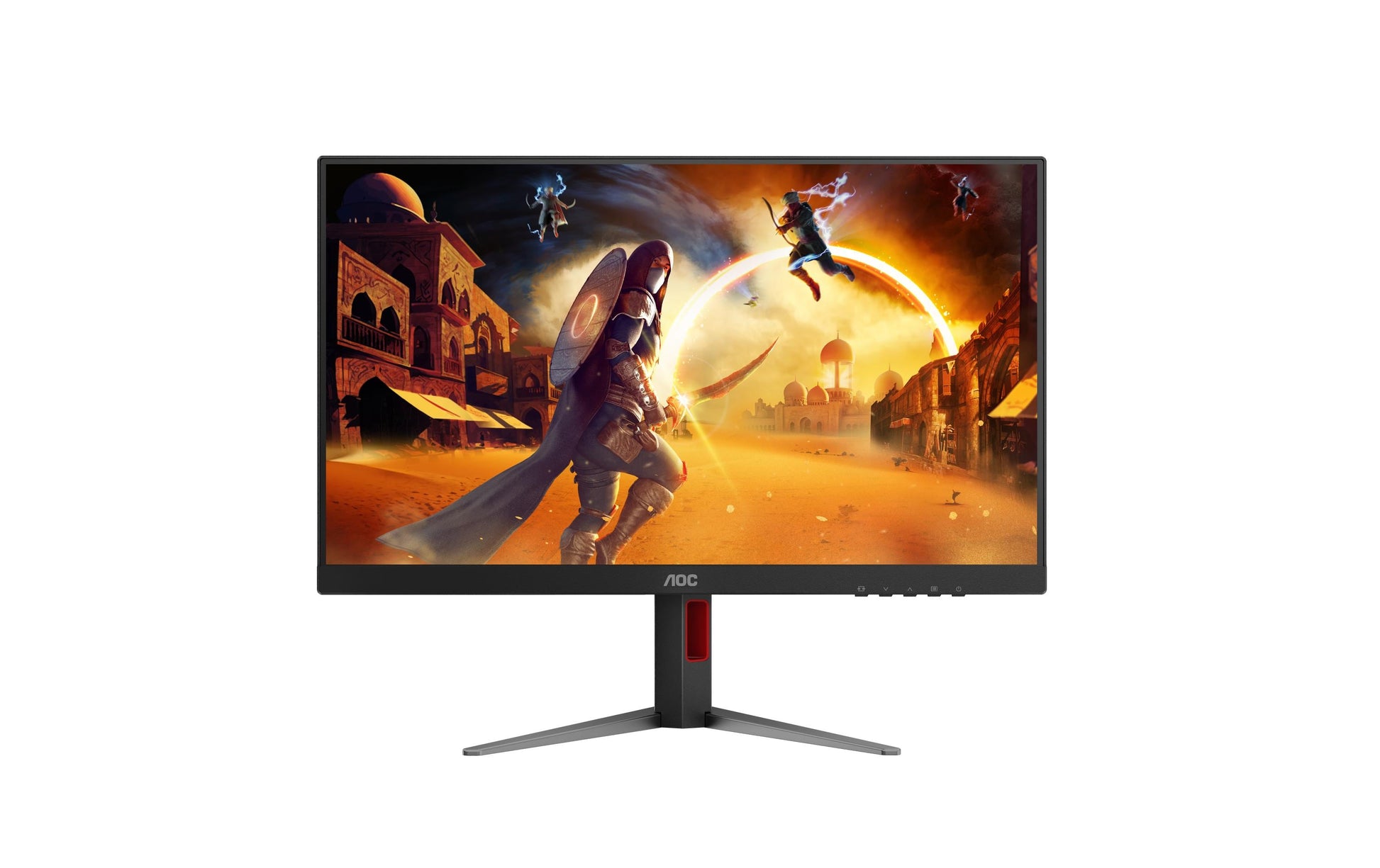 AOC 27G4HA – Monitor, 27", 1920 × 1080 (Full HD), IPS, 200 Hz, Adaptive Sync, Integrierte Lautsprecher, Rot
