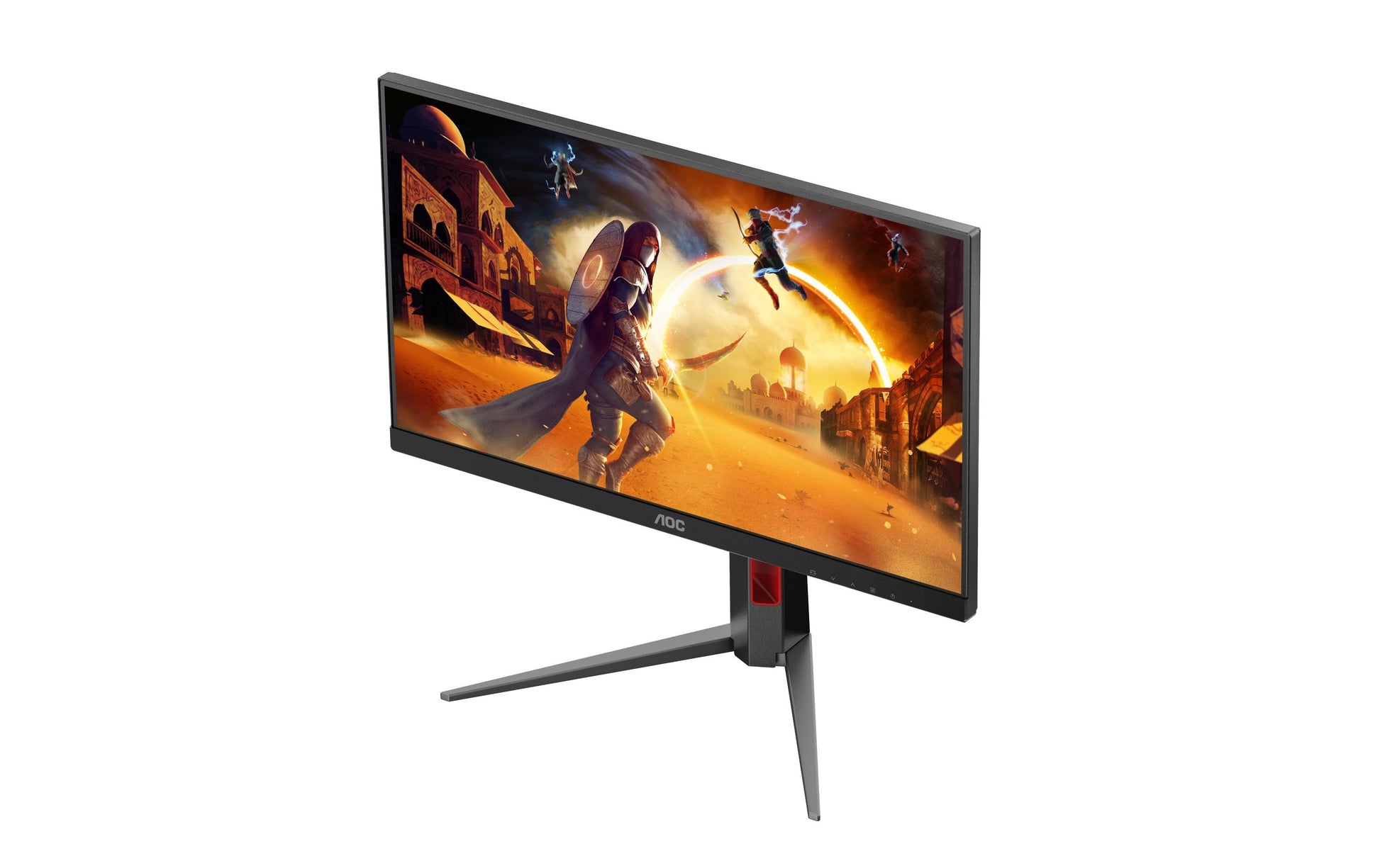AOC 24G4HA – Monitor, 23,8", IPS, 200 Hz, Adaptive Sync, Lautsprecher, Höhenverstellbar, Rot