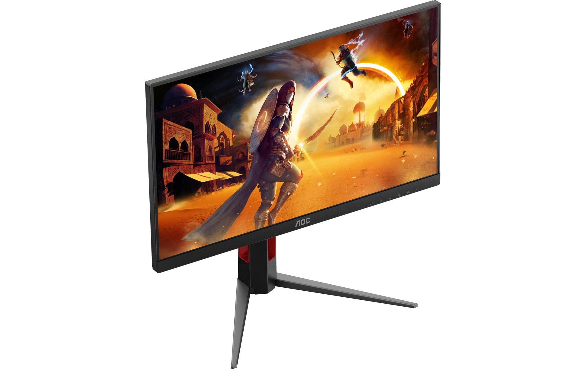 AOC 24G4HA – Monitor, 23,8", IPS, 200 Hz, Adaptive Sync, Lautsprecher, Höhenverstellbar, Rot