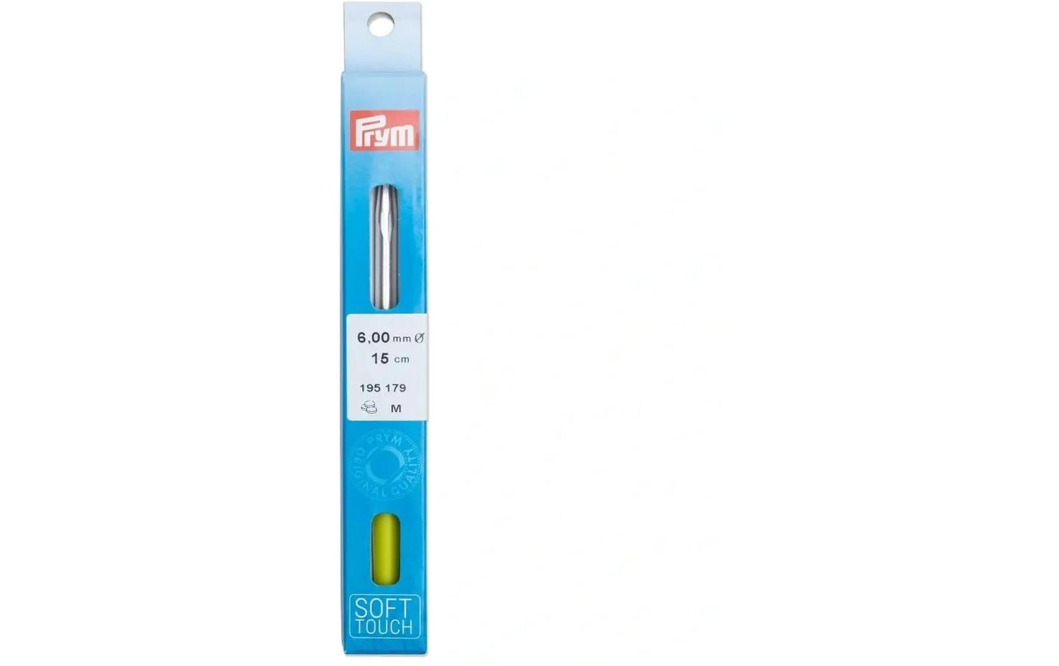 Prym Häkelnadel 6 mm Schwarz – 14 cm, Soft-Griff/Aluminium, 1 Stk.
