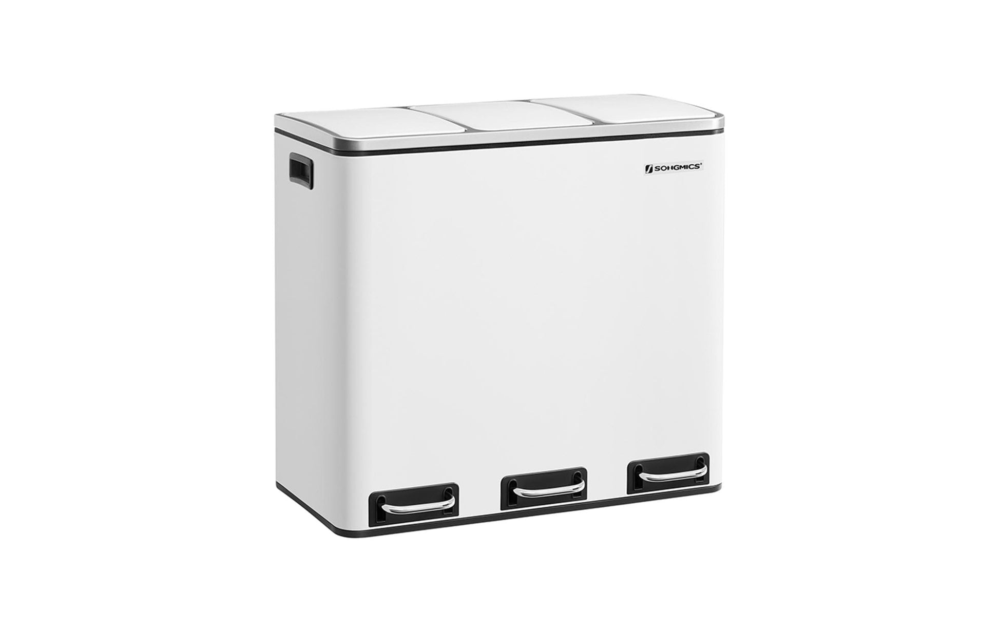 Songmics Treteimer LTB54WT – Stahl, Weiss
