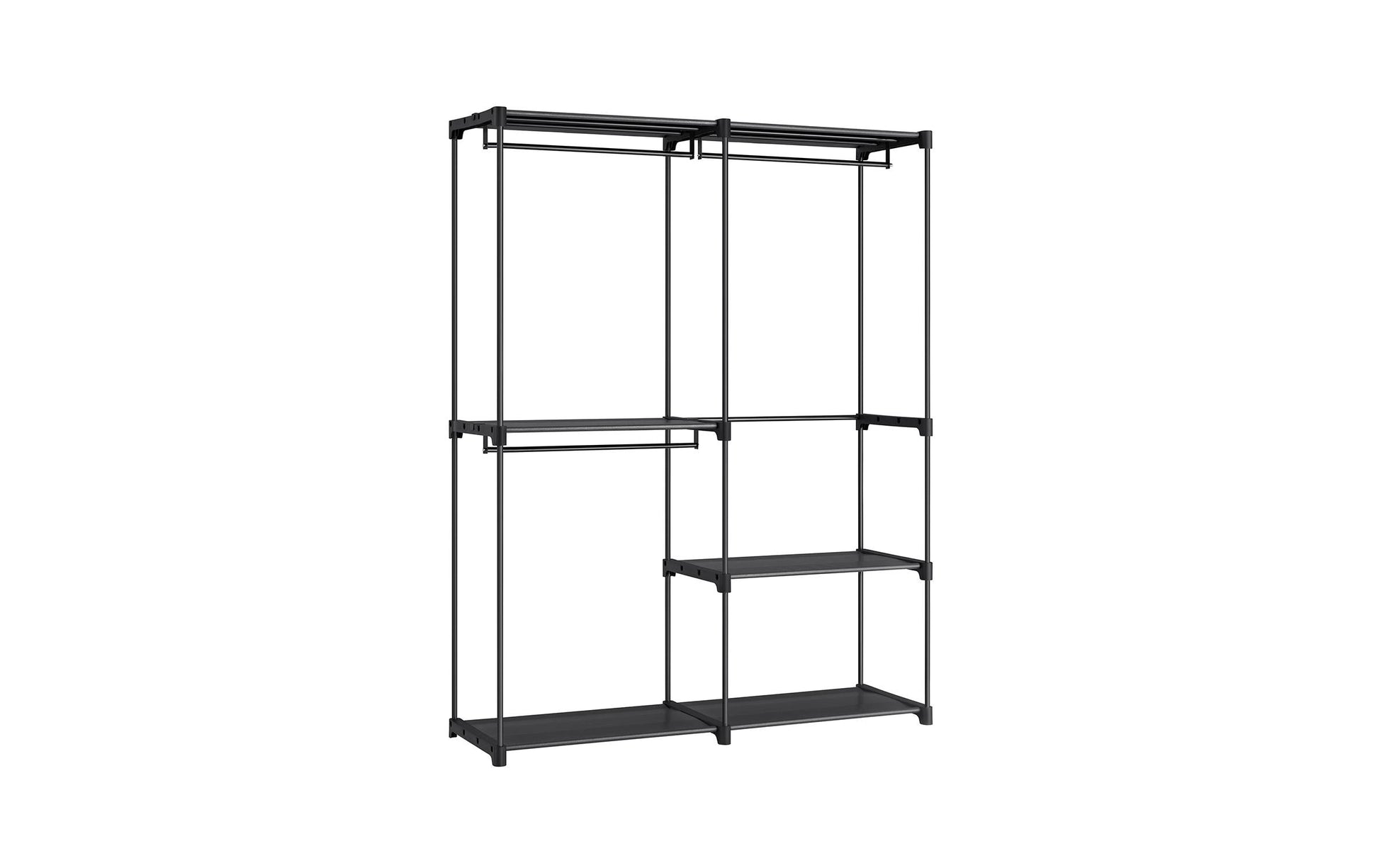Songmics RYG025B02 Garderobenständer (2 Regale) – Stahl – Schwarz – 1'820 mm