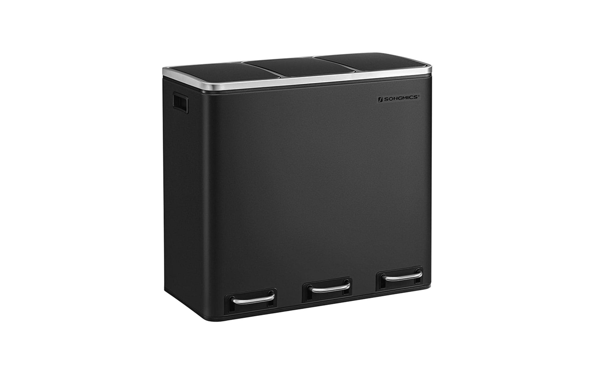 Songmics Systempapierkorb – 54 l – Stahl, Schwarz – B × H × T 615 × 560 × 315 mm