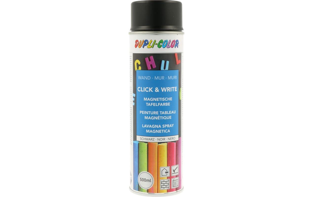Dupli-Color Tafelfarbe – Schwarz, Matt, Magnetisch, 500 ml, für Metall, Holz & Kunststoffe