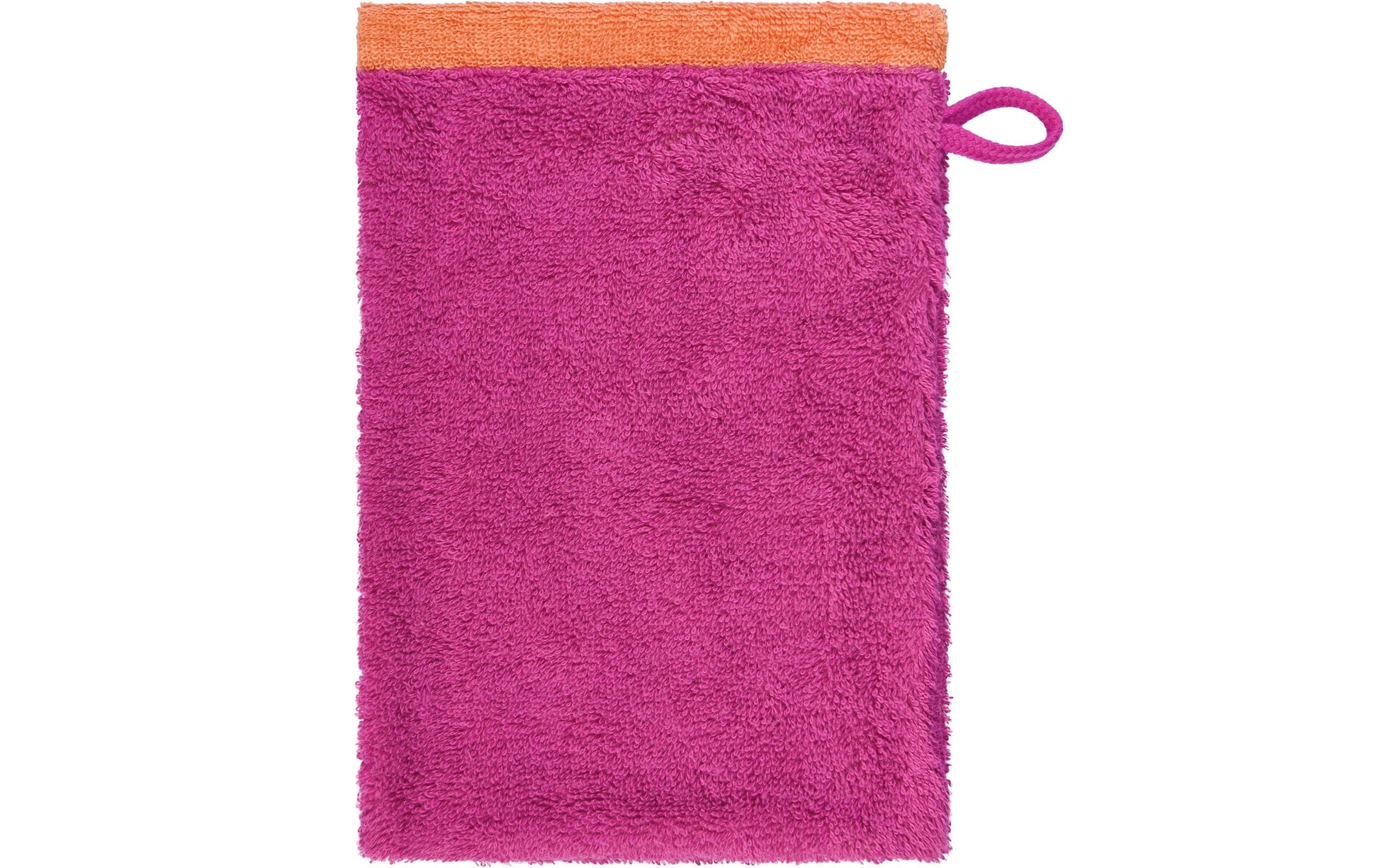 Cawö Waschhandschuh Lifestyle Splash – 16×22 cm, Baumwolle, Mandarine
