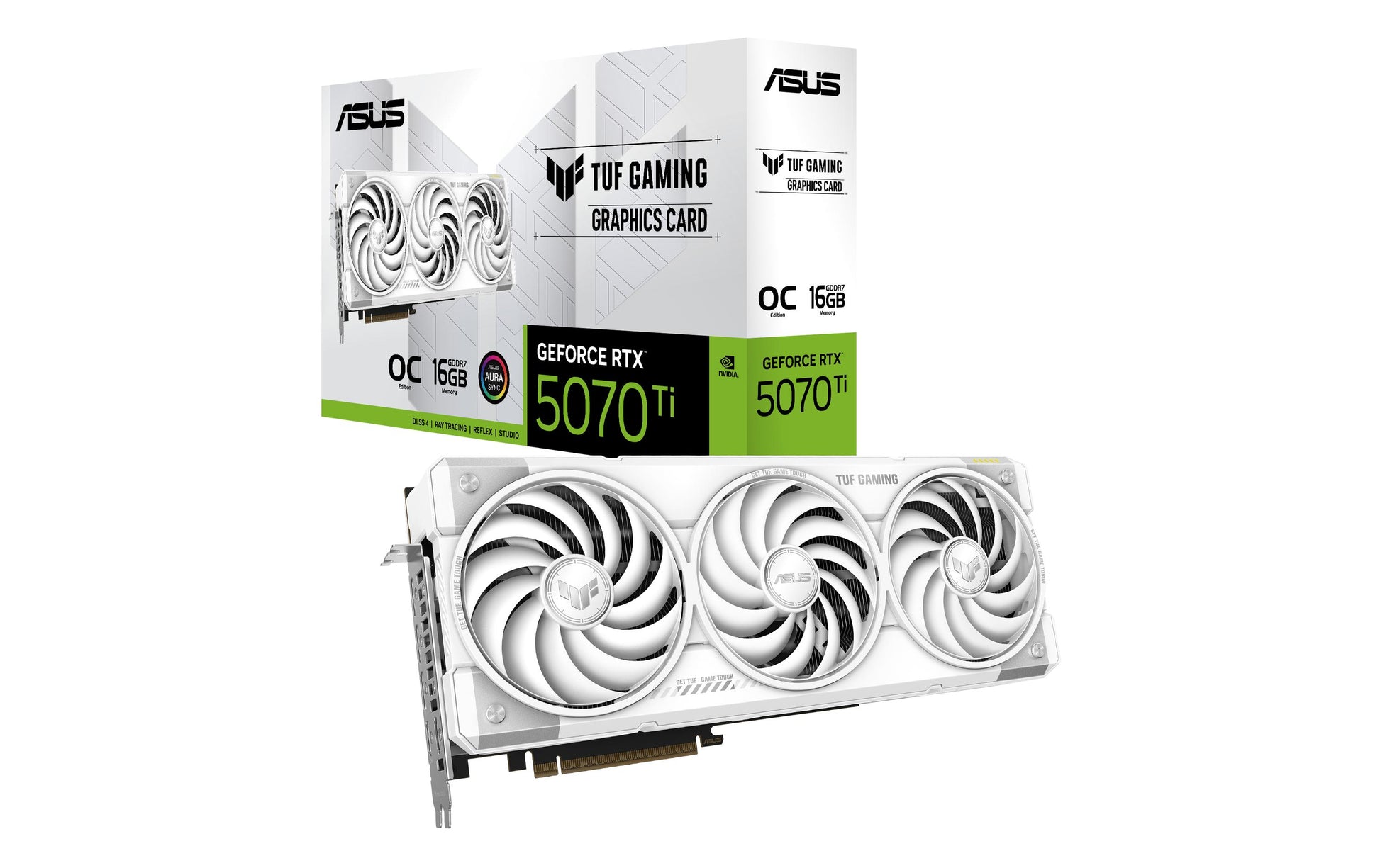 ASUS TUF-RTX5070TI-O16G-WHITE-GAMING – PCIe Grafikkarte – 16 GB GDDR7, 3×DP, 2×HDMI, PCIe 5.0